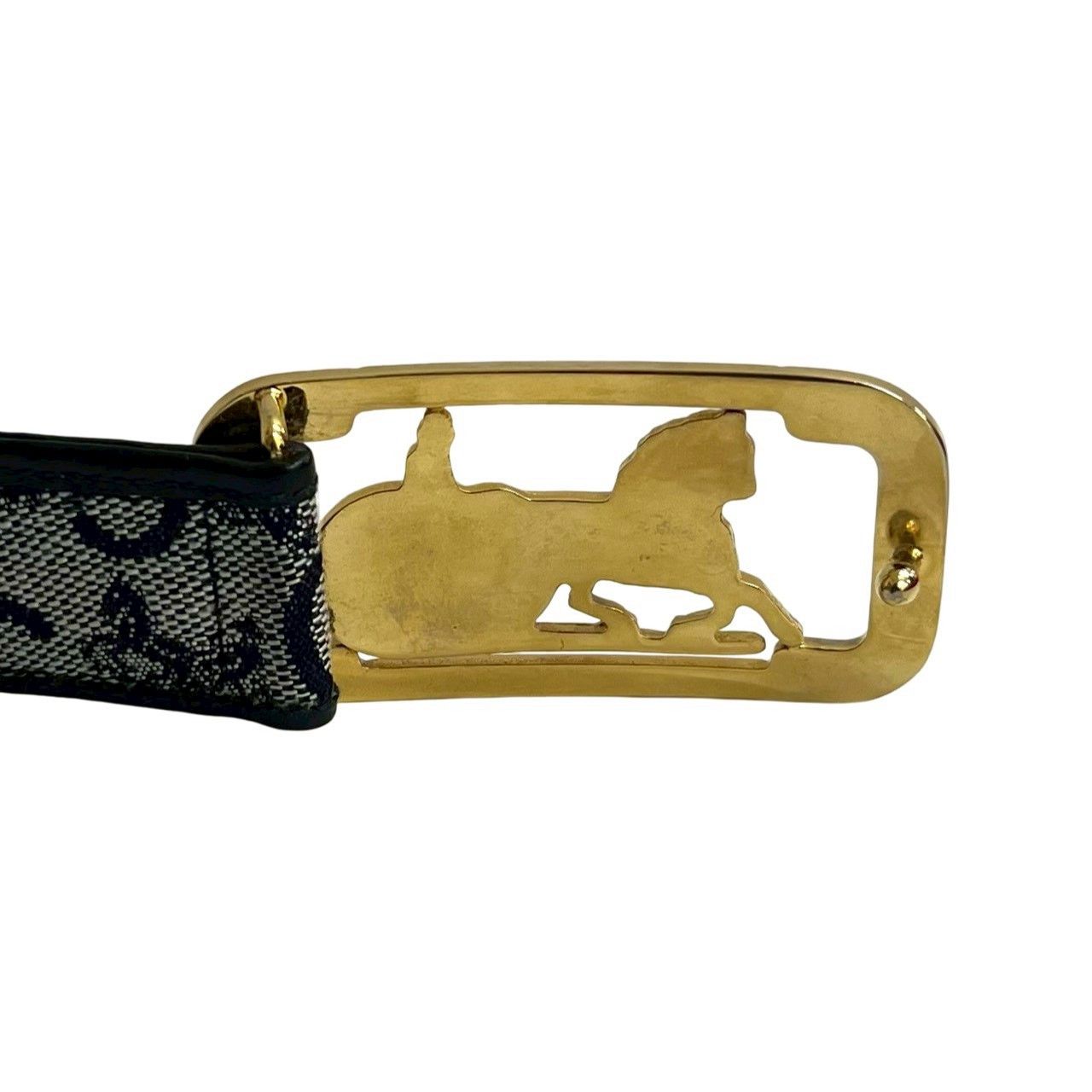 Celine Celine CELINE Horse Carriage Leather Canvas Belt Leather Belt DUTY FREE for USA Size ONE SIZE - 3 Thumbnail