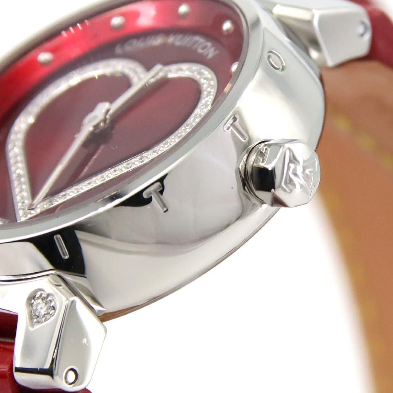 Louis Vuitton Louis Vuitton Louis Vuitton Tambour Heart Lug 1P Stainless Steel Metal Quartz Q121Z DUTY FREE for USA Size ONE SIZE - 3 Thumbnail
