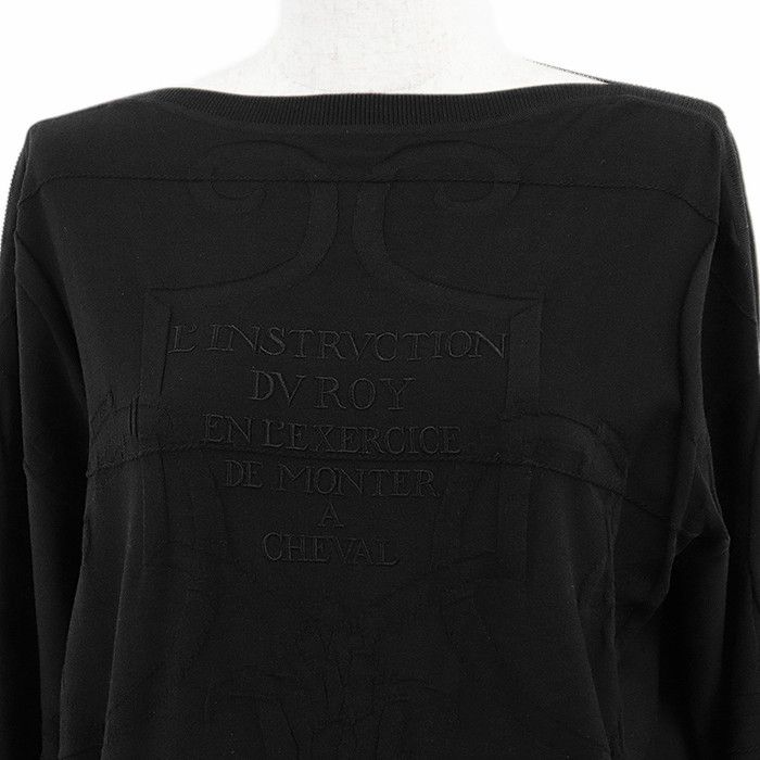 Hermes Hermes Hermès L’INSTRVCTION36 Silk Cotton Knit Pullover Textile Tops DUTY FREE for USA Size ONE SIZE - 2 Thumbnail