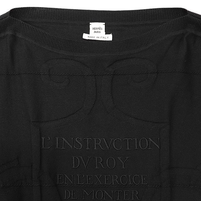Hermes Hermes Hermès L’INSTRVCTION36 Silk Cotton Knit Pullover Textile Tops DUTY FREE for USA Size ONE SIZE - 11 Thumbnail