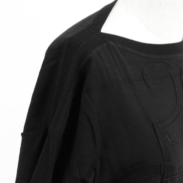 Hermes Hermes Hermès L’INSTRVCTION36 Silk Cotton Knit Pullover Textile Tops DUTY FREE for USA Size ONE SIZE - 3 Thumbnail
