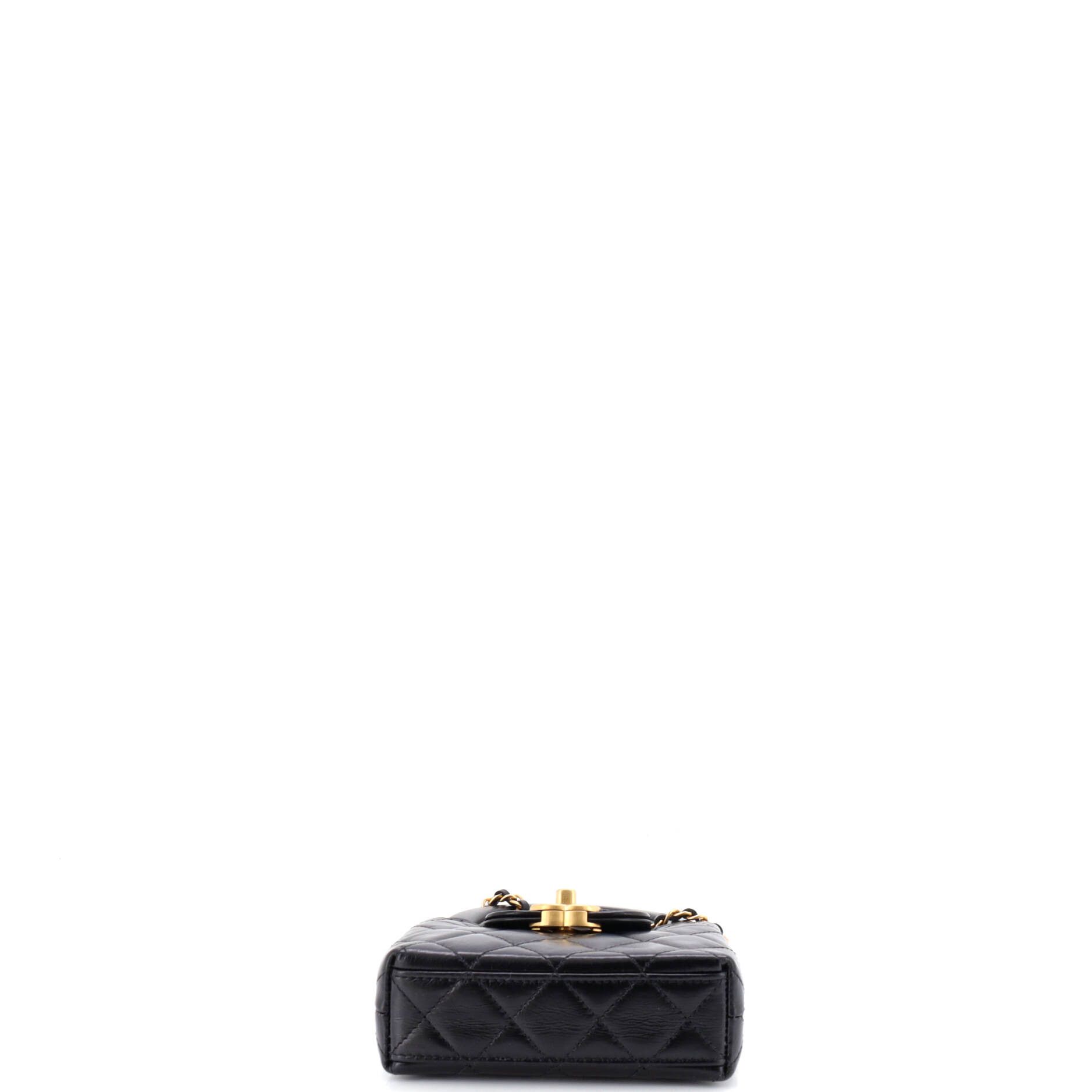 Chanel Kelly Top Handle Shopping Bag Quilted Shiny Aged Calfskin Na Size ONE SIZE - 3 Thumbnail