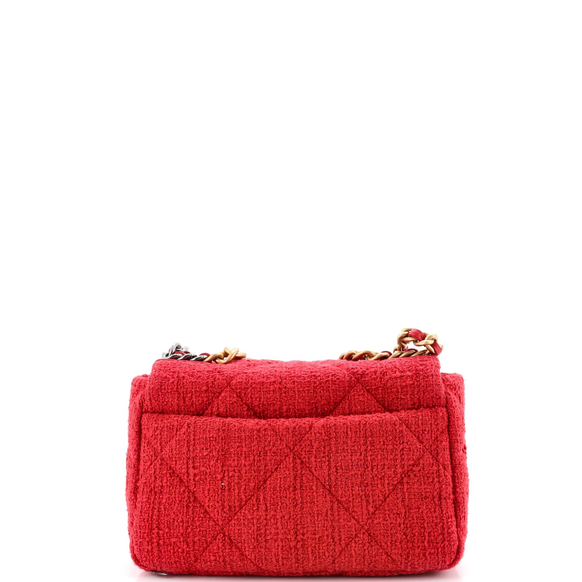 Chanel 19 Flap Bag Quilted Tweed Medium Size ONE SIZE - 2 Thumbnail