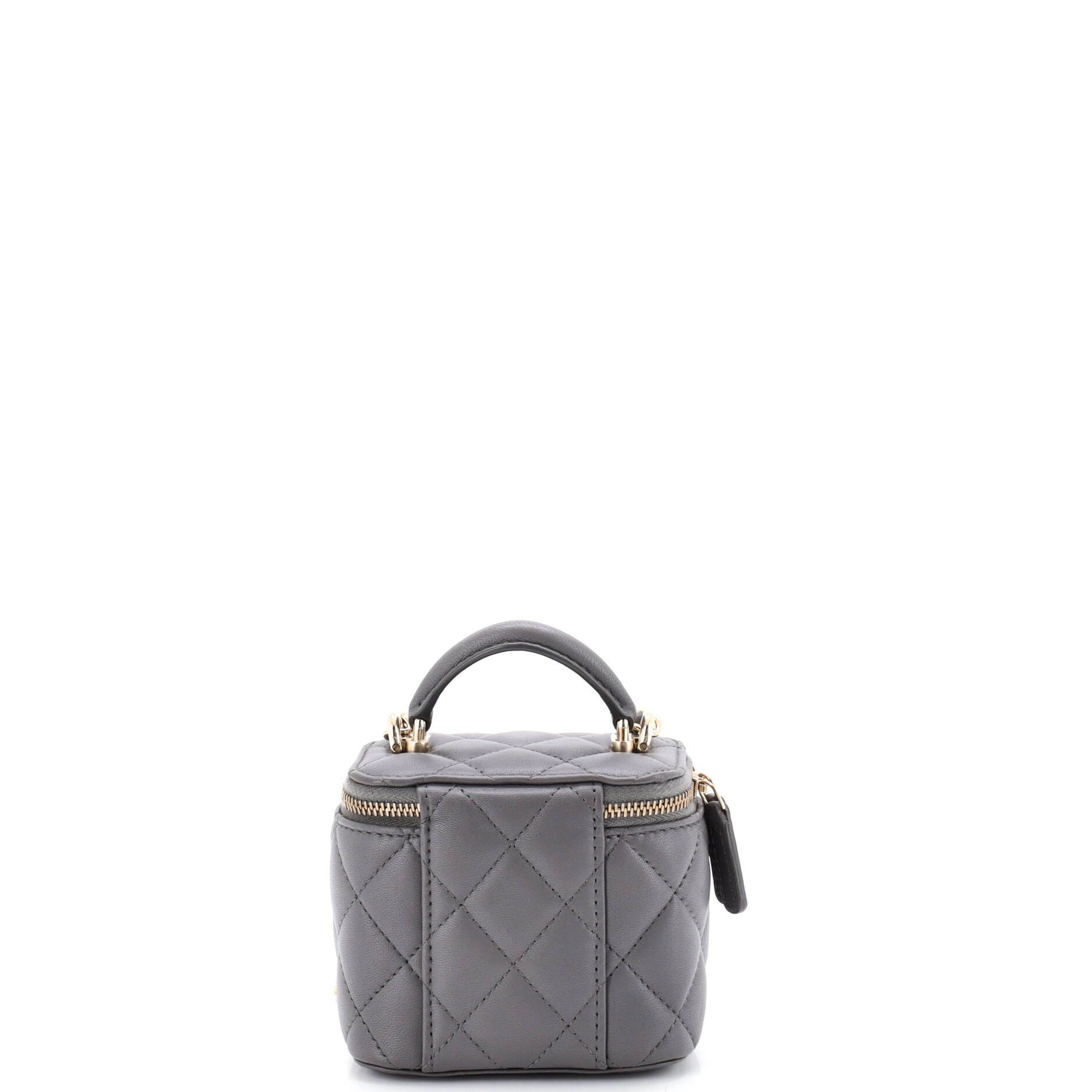Chanel Classic Top Handle Vanity Case with Chain Quilted Lambskin M Size ONE SIZE - 2 Thumbnail