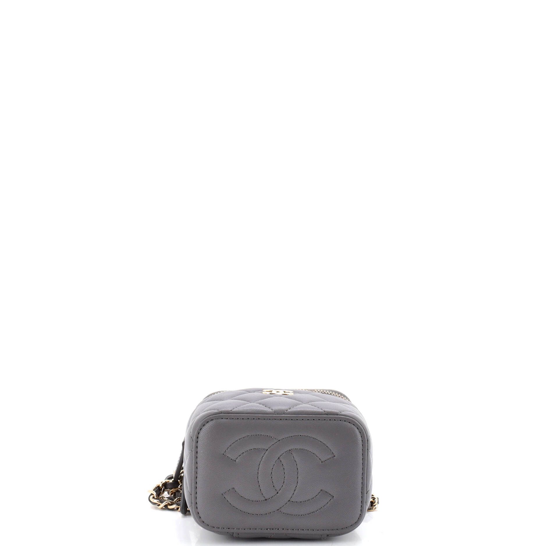 Chanel Classic Top Handle Vanity Case with Chain Quilted Lambskin M Size ONE SIZE - 3 Thumbnail