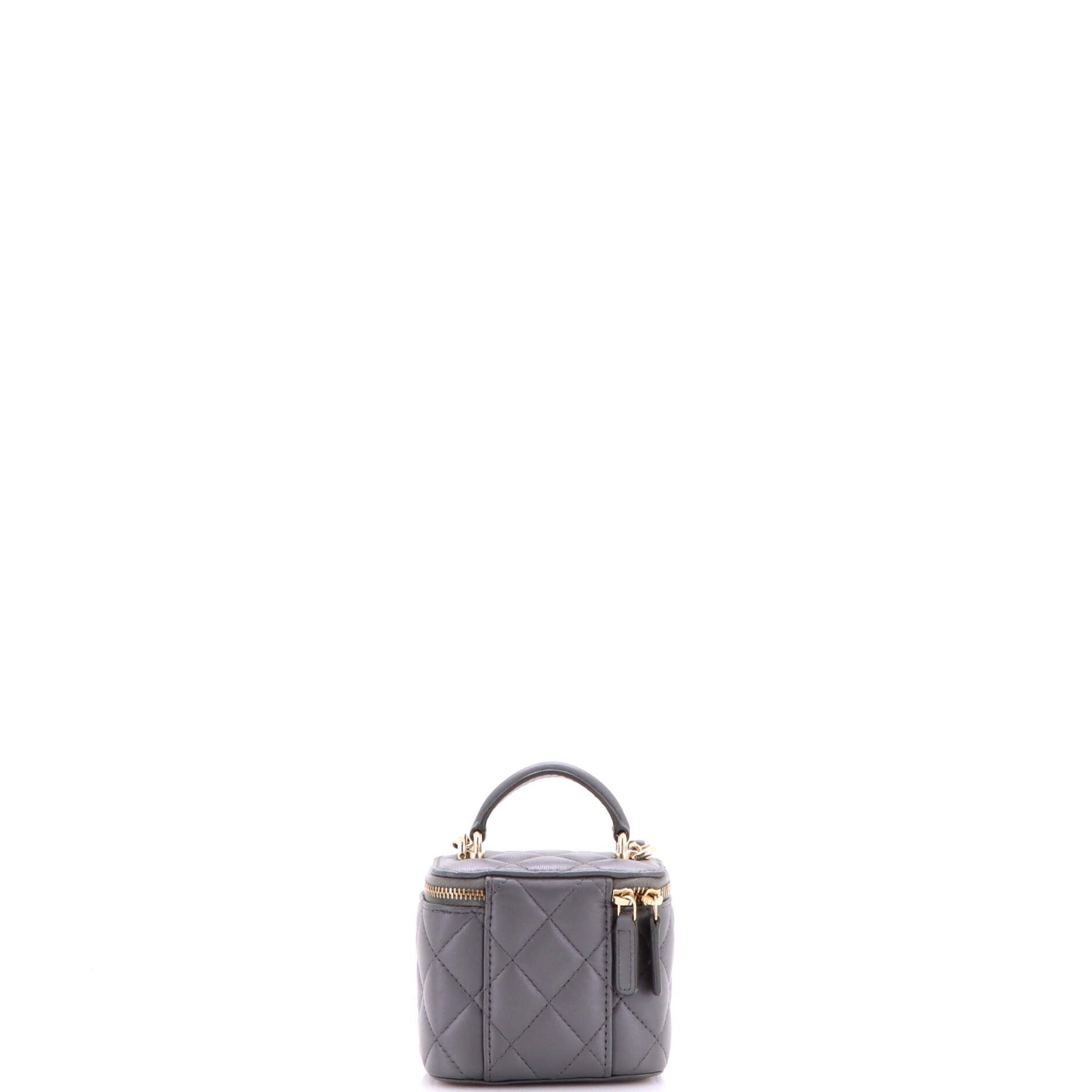 Chanel Classic Top Handle Vanity Case with Chain Quilted Lambskin M Size ONE SIZE - 2 Thumbnail