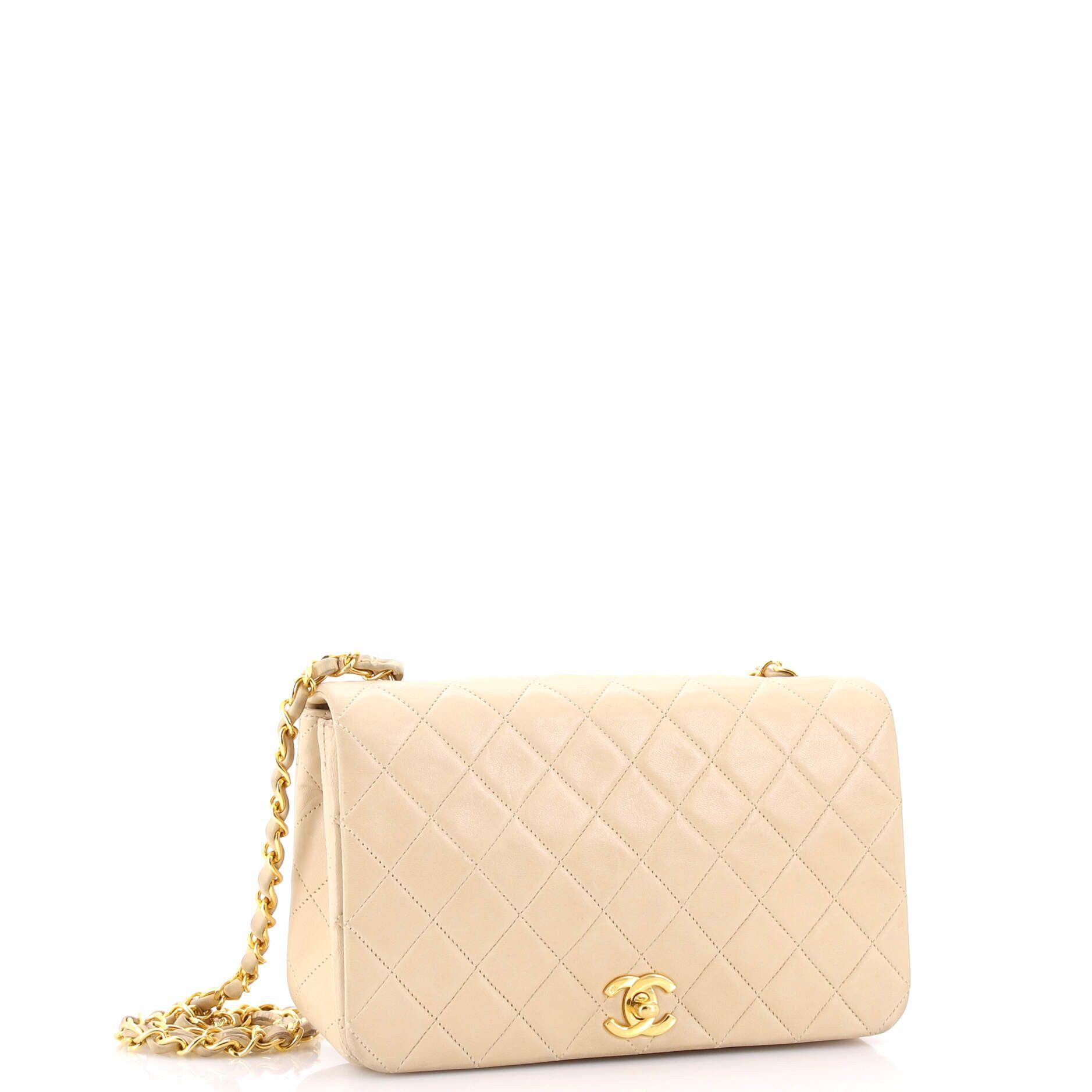 Chanel Vintage Full Flap Bag Quilted Lambskin Medium Size ONE SIZE - 2 Thumbnail