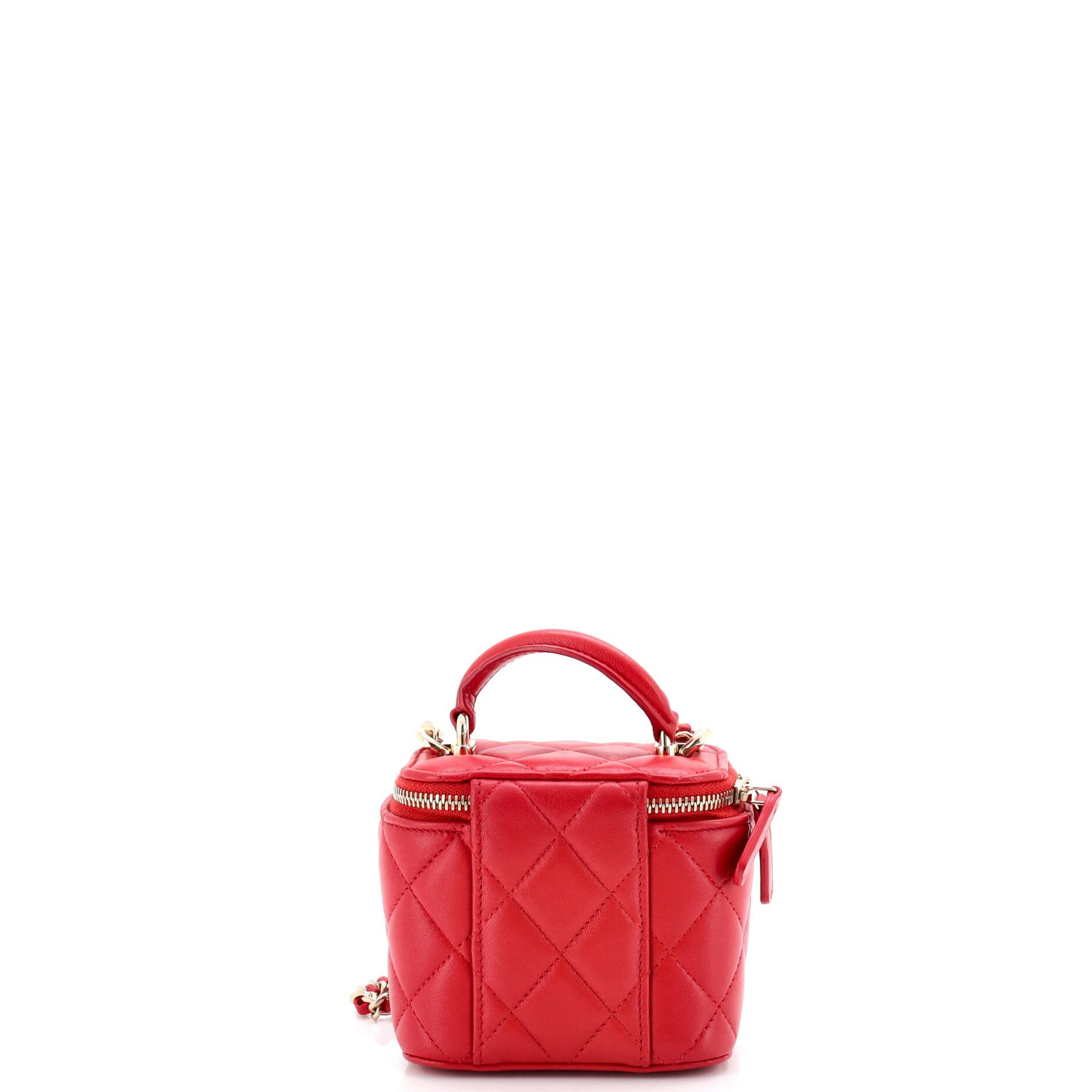 Chanel Classic Top Handle Vanity Case with Chain Quilted Lambskin M Size ONE SIZE - 2 Thumbnail