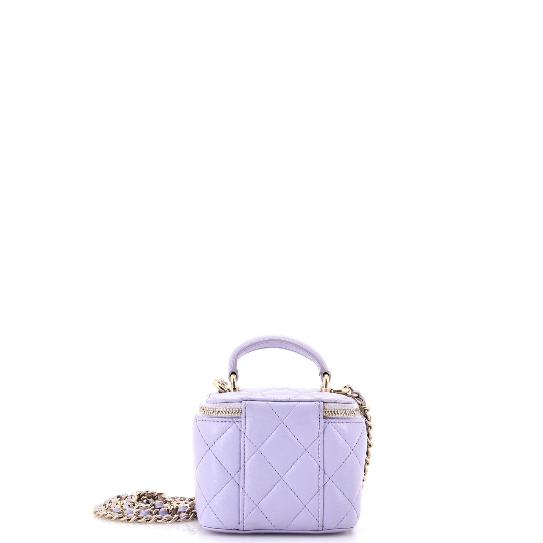Chanel Classic Top Handle Vanity Case with Chain Quilted Lambskin M Size ONE SIZE - 2 Thumbnail