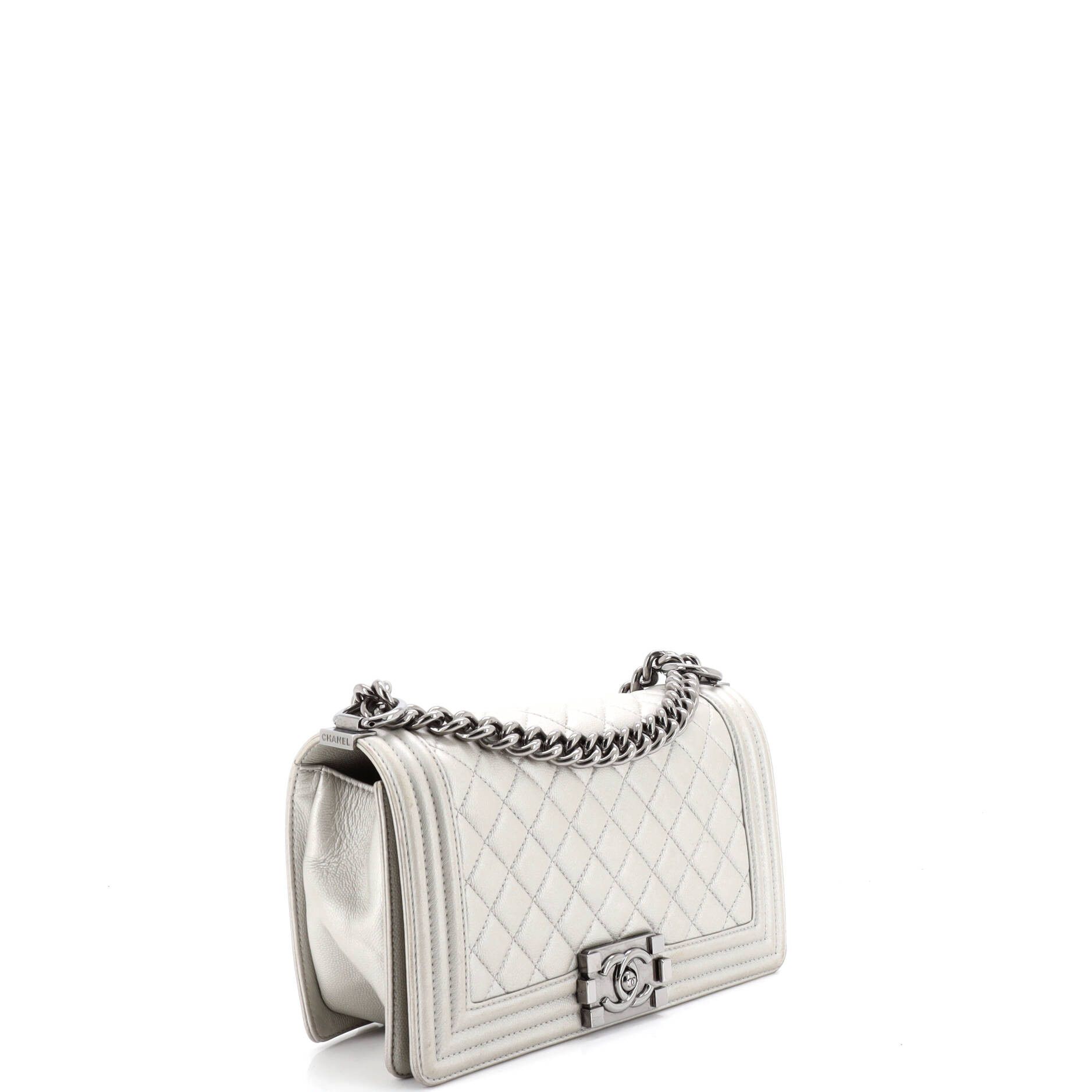 Chanel Boy Flap Bag Quilted Calfskin Old Medium Size ONE SIZE - 2 Thumbnail
