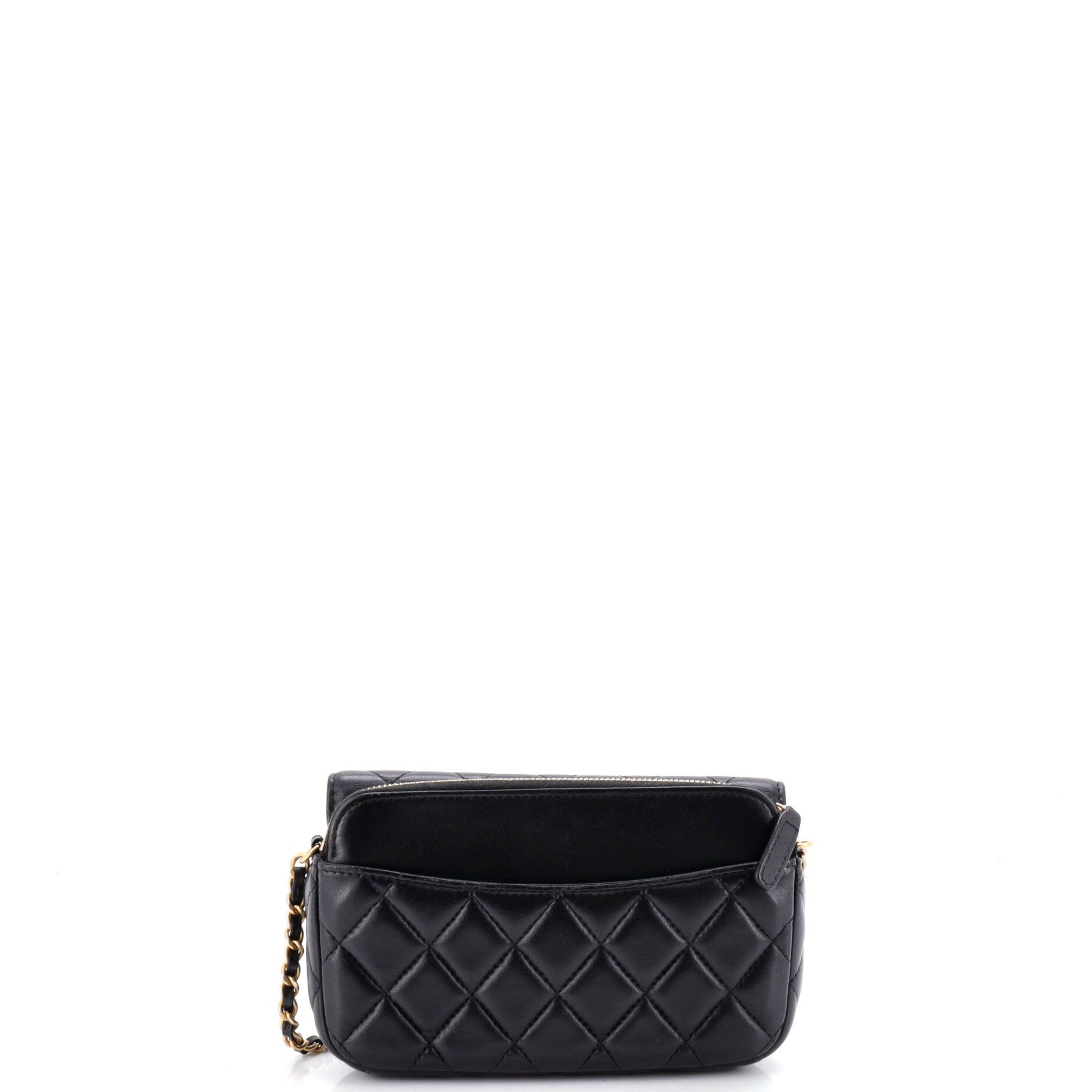 Chanel Lucky Charms Classic Flap Phone Holder with Chain Quilted La Size ONE SIZE - 2 Thumbnail