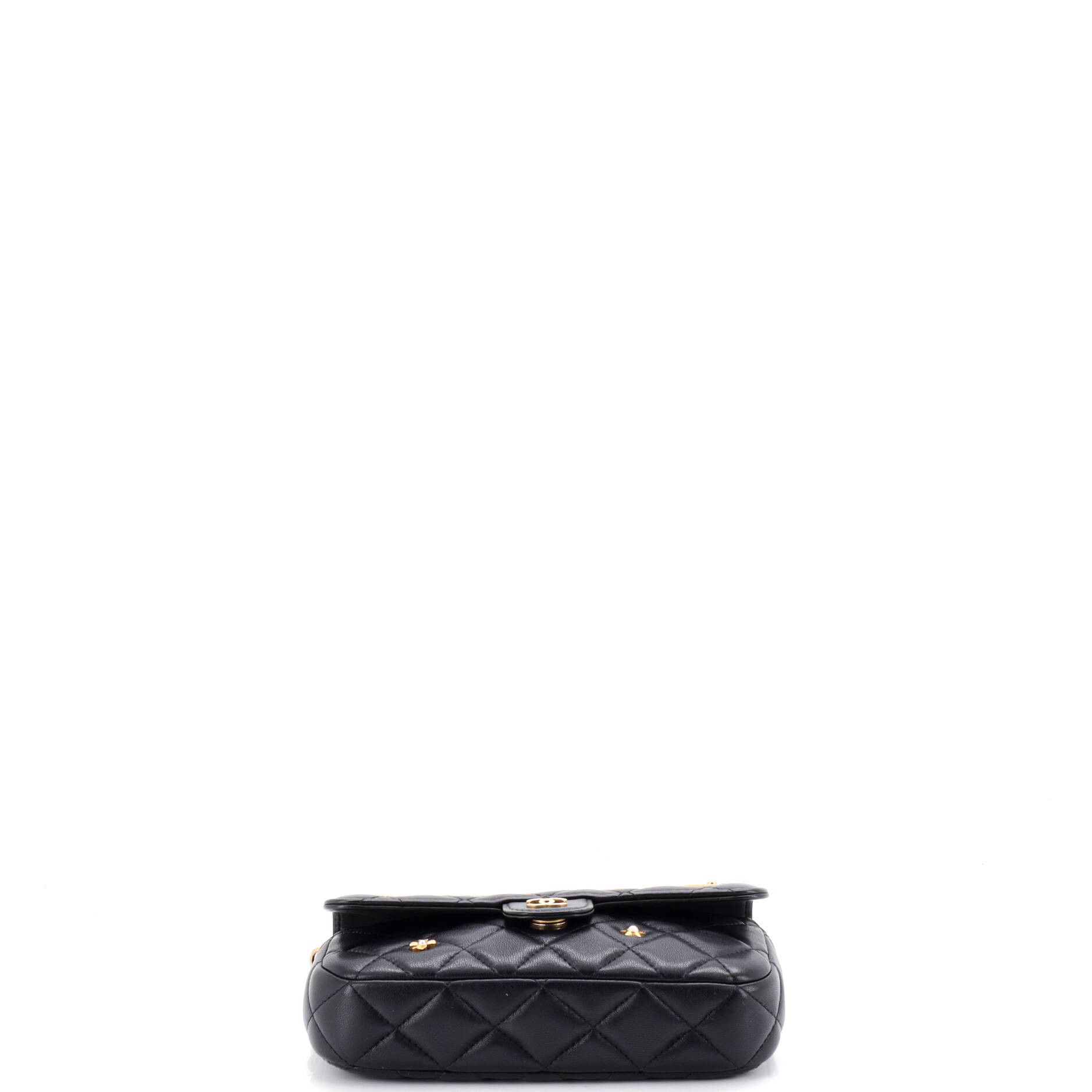 Chanel Lucky Charms Classic Flap Phone Holder with Chain Quilted La Size ONE SIZE - 3 Thumbnail