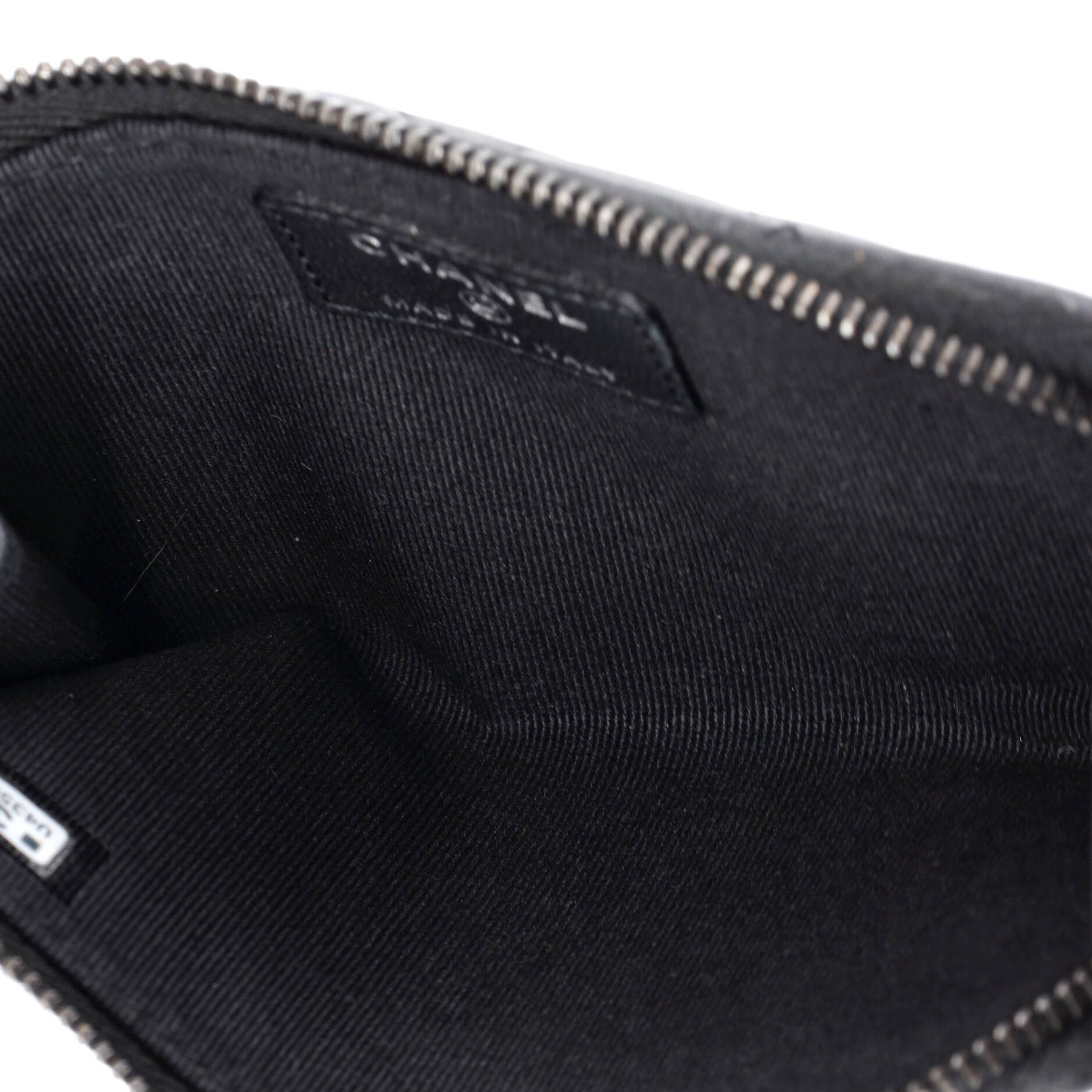 Chanel So Black Zip Around Card Holder Quilted Lambskin Size ONE SIZE - 4 Thumbnail