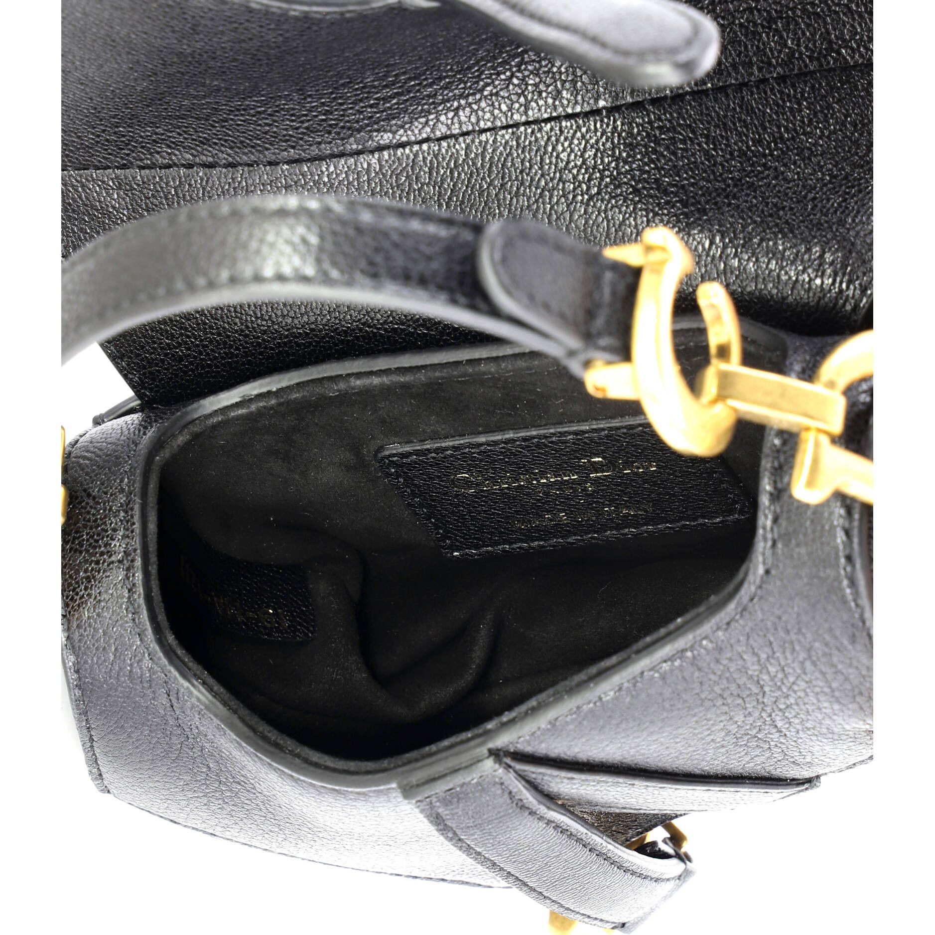 Dior Saddle Handbag Leather Micro Size ONE SIZE - 4 Thumbnail