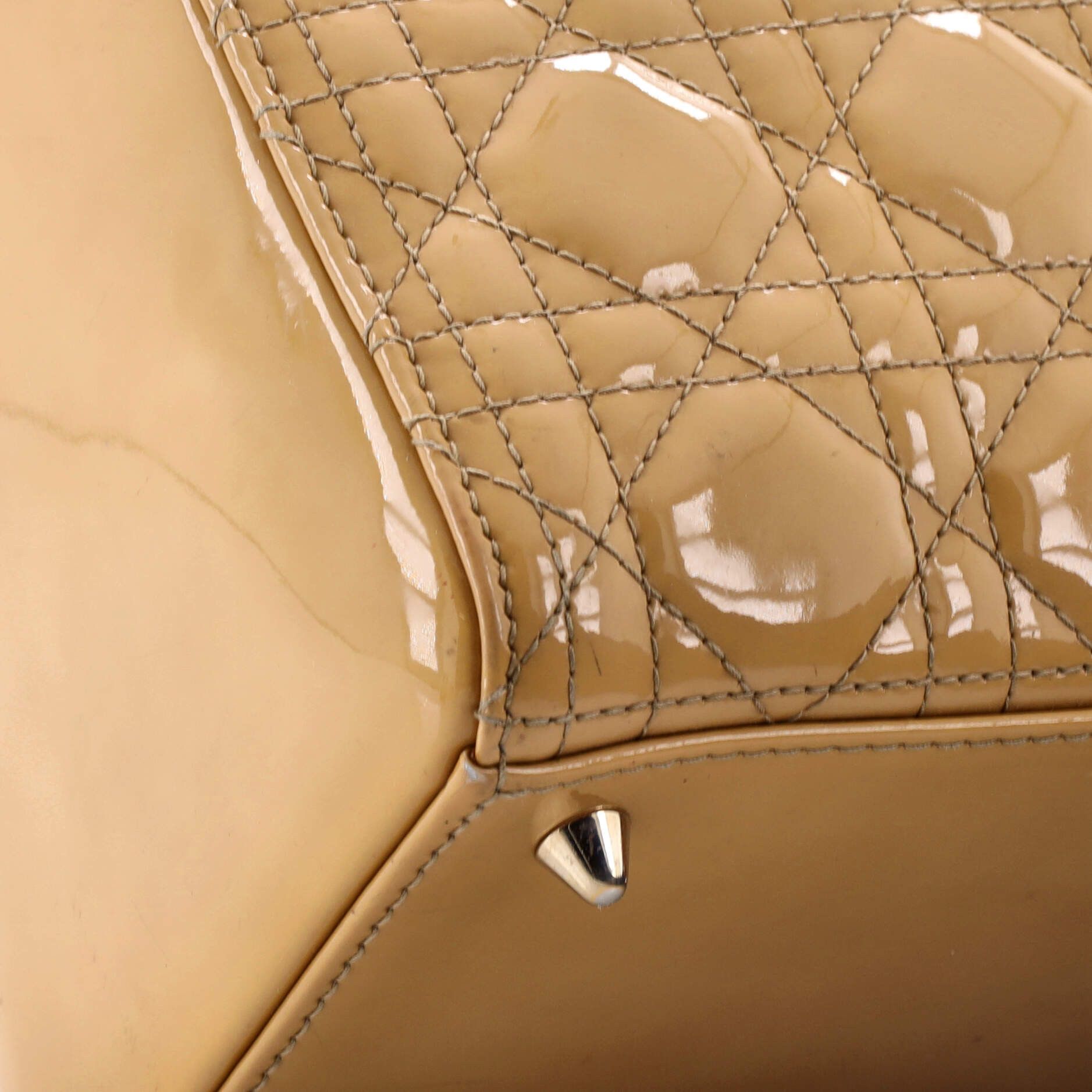 Dior Lady Dior Bag Cannage Quilt Patent Medium Size ONE SIZE - 6 Thumbnail
