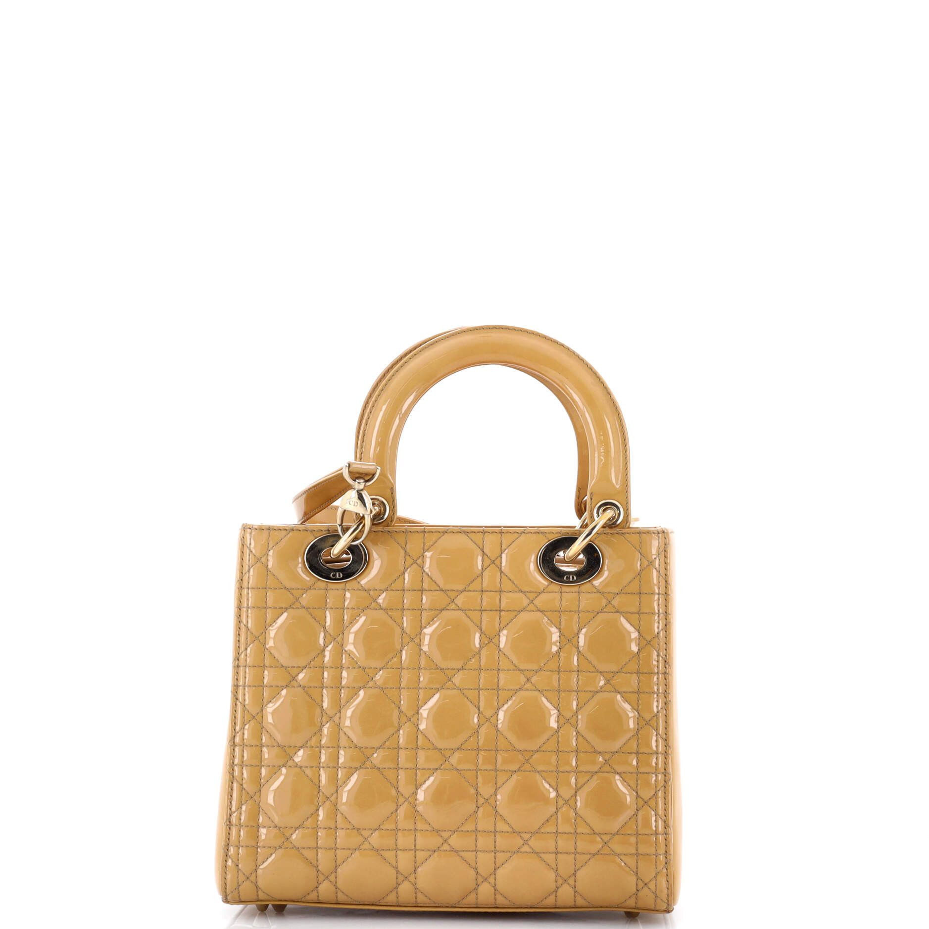 Dior Lady Dior Bag Cannage Quilt Patent Medium Size ONE SIZE - 2 Thumbnail