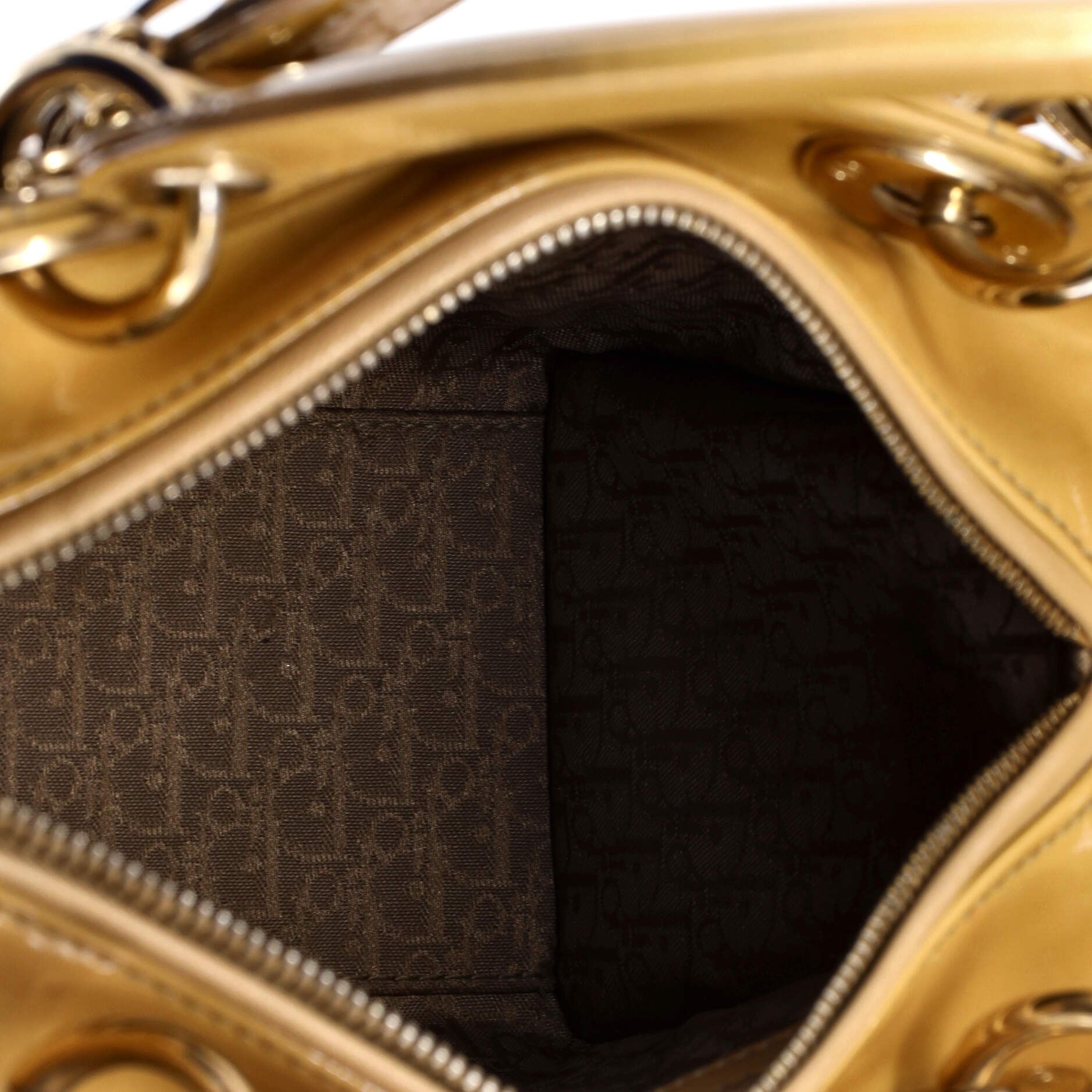 Dior Lady Dior Bag Cannage Quilt Patent Medium Size ONE SIZE - 4 Thumbnail