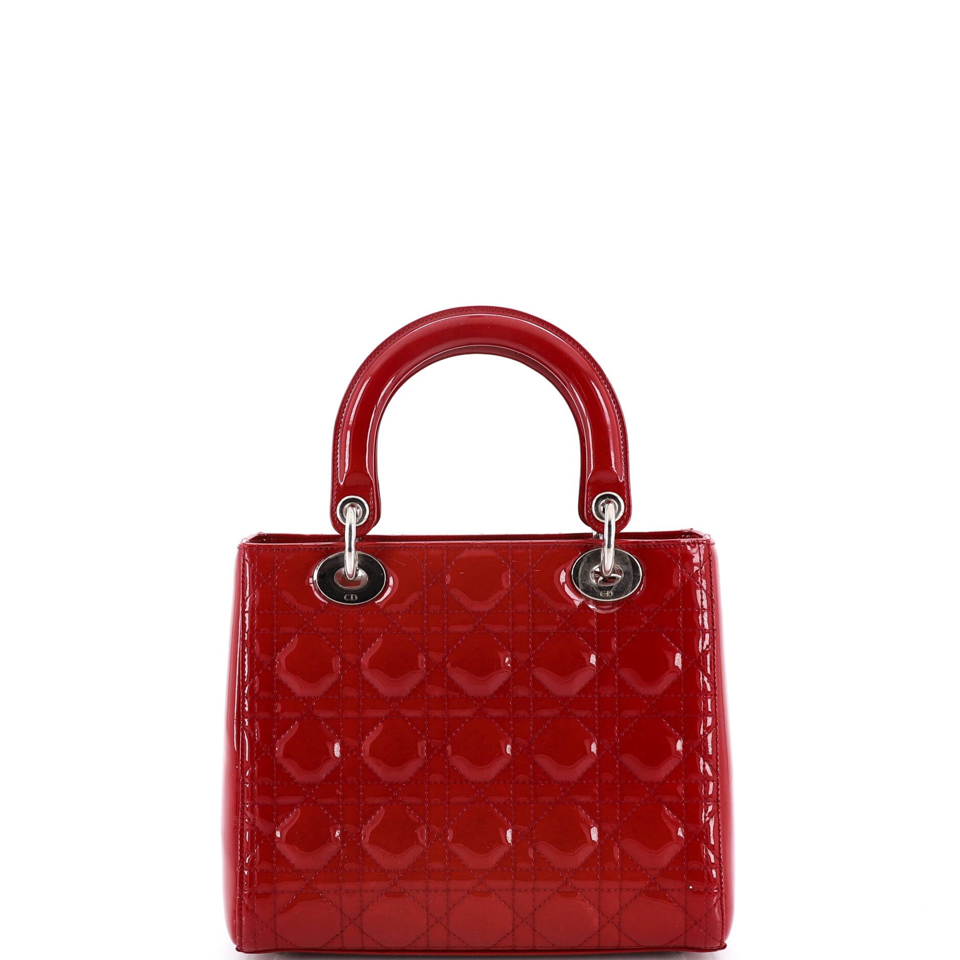 Dior Lady Dior Bag Cannage Quilt Patent Medium Size ONE SIZE - 2 Thumbnail