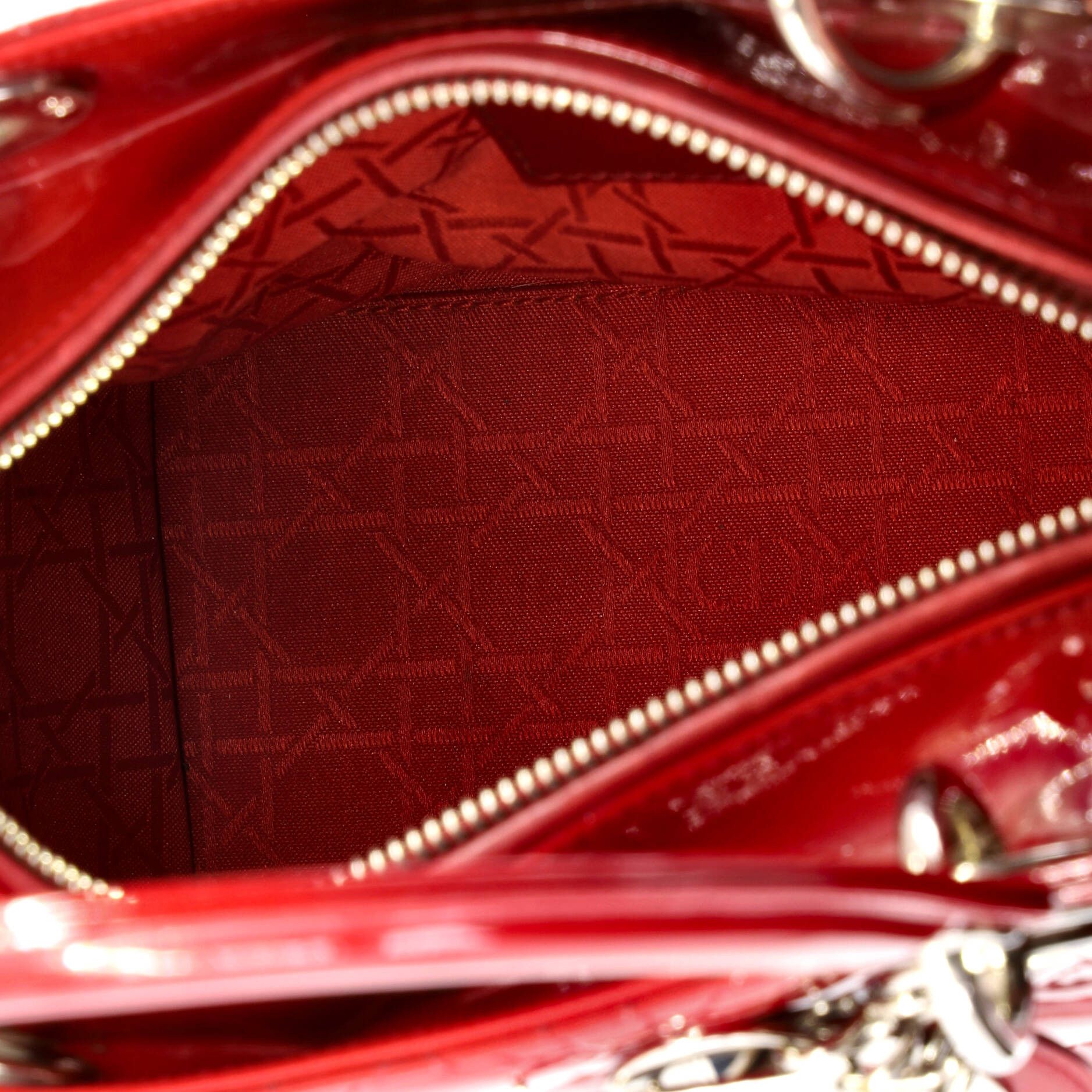 Dior Lady Dior Bag Cannage Quilt Patent Medium Size ONE SIZE - 4 Thumbnail