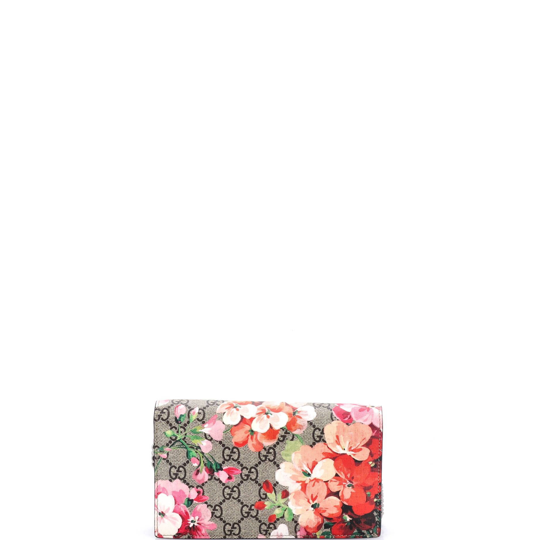 Gucci Chain Wallet Blooms Print GG Coated Canvas Size ONE SIZE - 2 Thumbnail