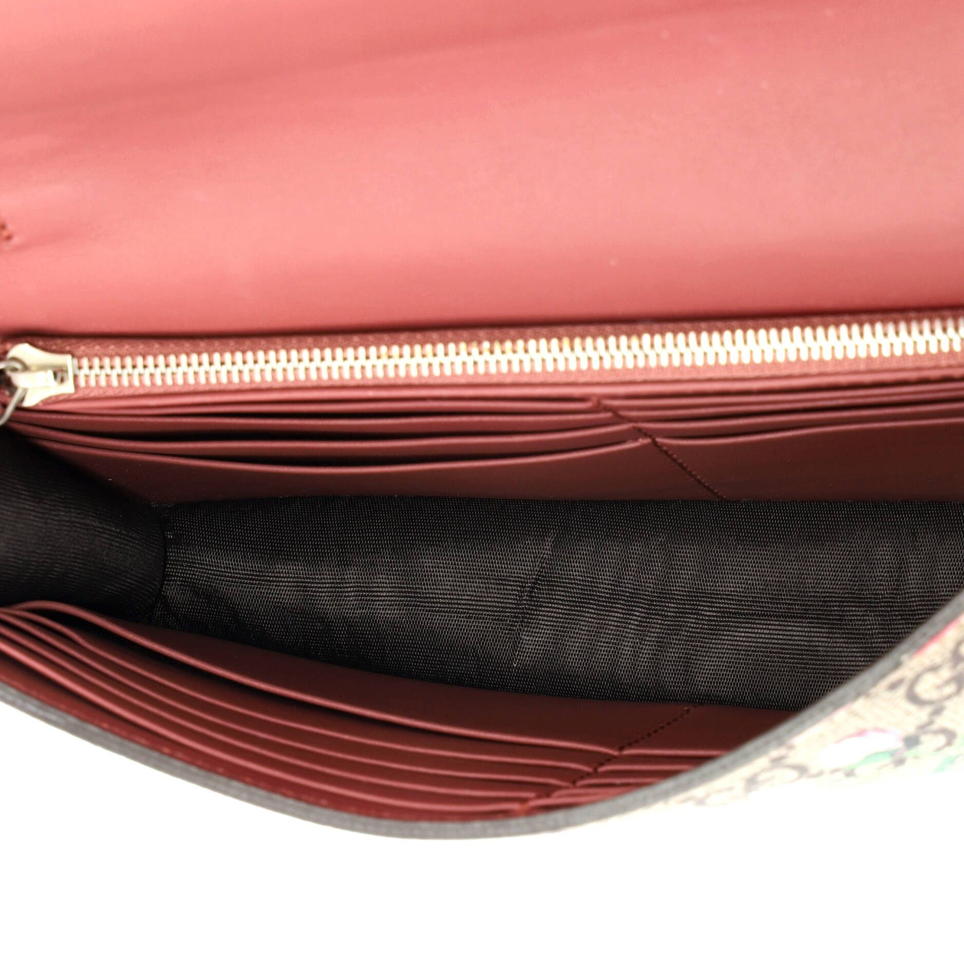 Gucci Chain Wallet Blooms Print GG Coated Canvas Size ONE SIZE - 4 Thumbnail