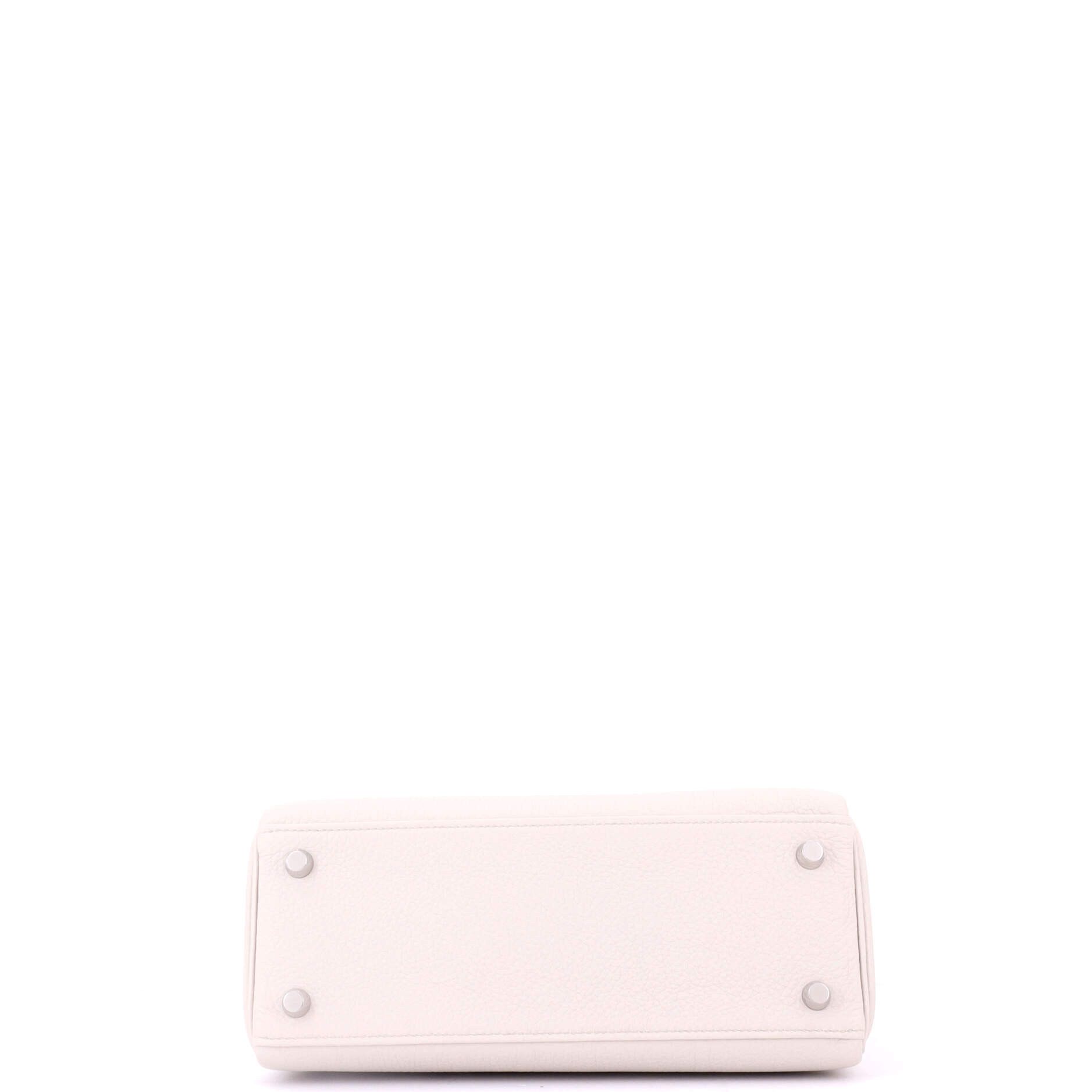 Hermes Kelly Handbag Light Togo with Palladium Hardware 25 Size ONE SIZE - 4 Thumbnail