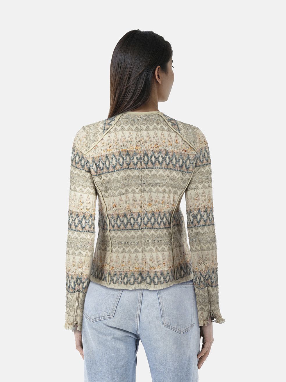 Abstract Zip Up Jacket