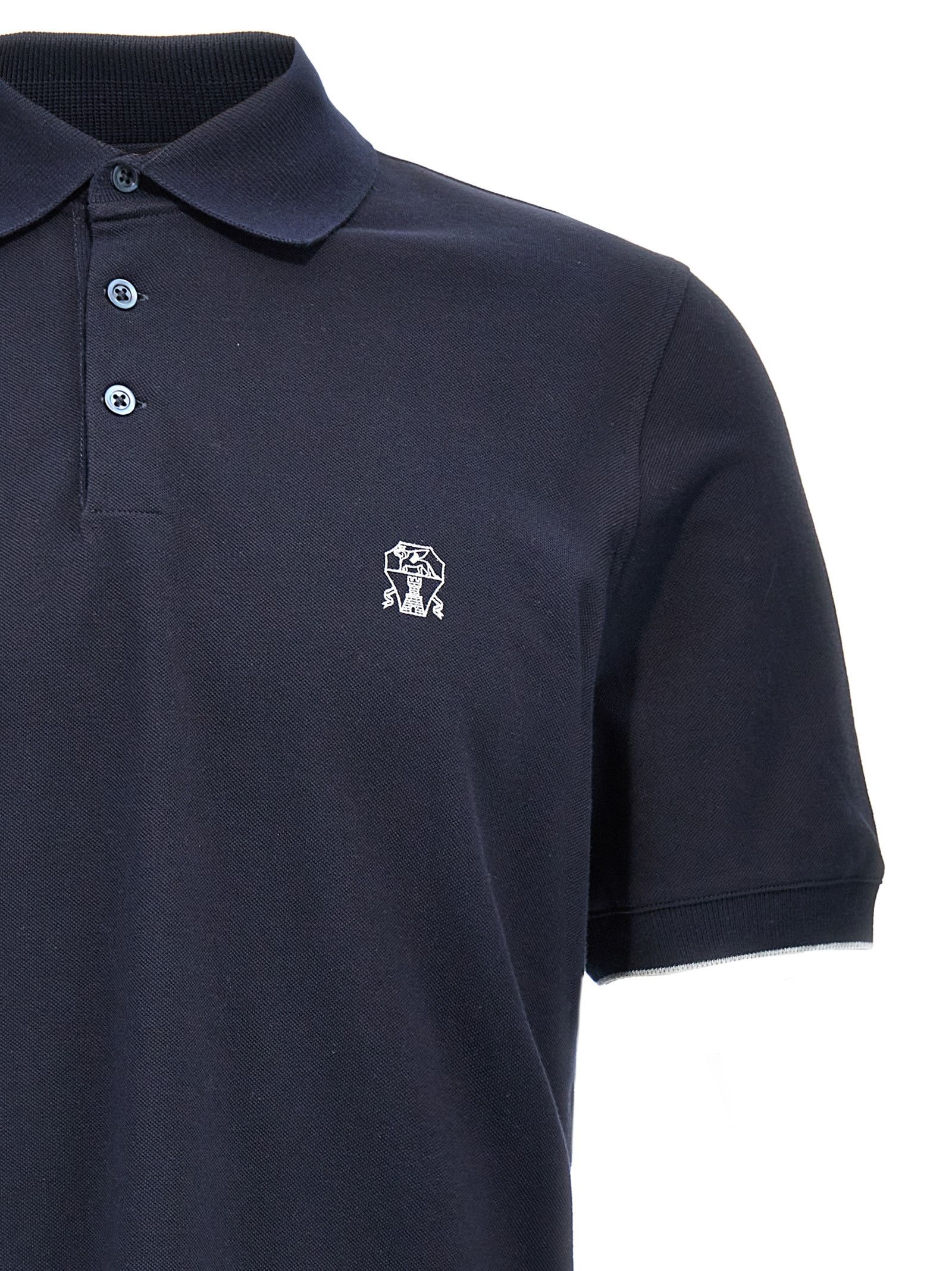 Brunello Cucinelli Logo Piqué Polo Shirt Size US M / EU 48-50 / 2 - 3 Thumbnail