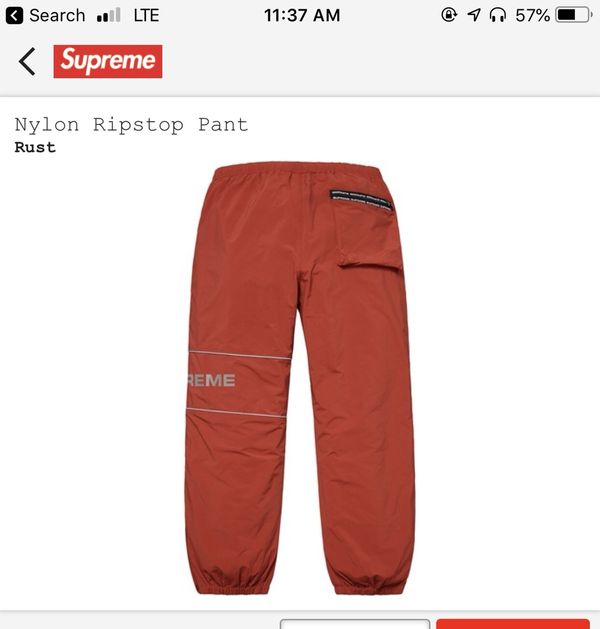 Supreme Supreme Nylon Ripstop Pants | Grailed