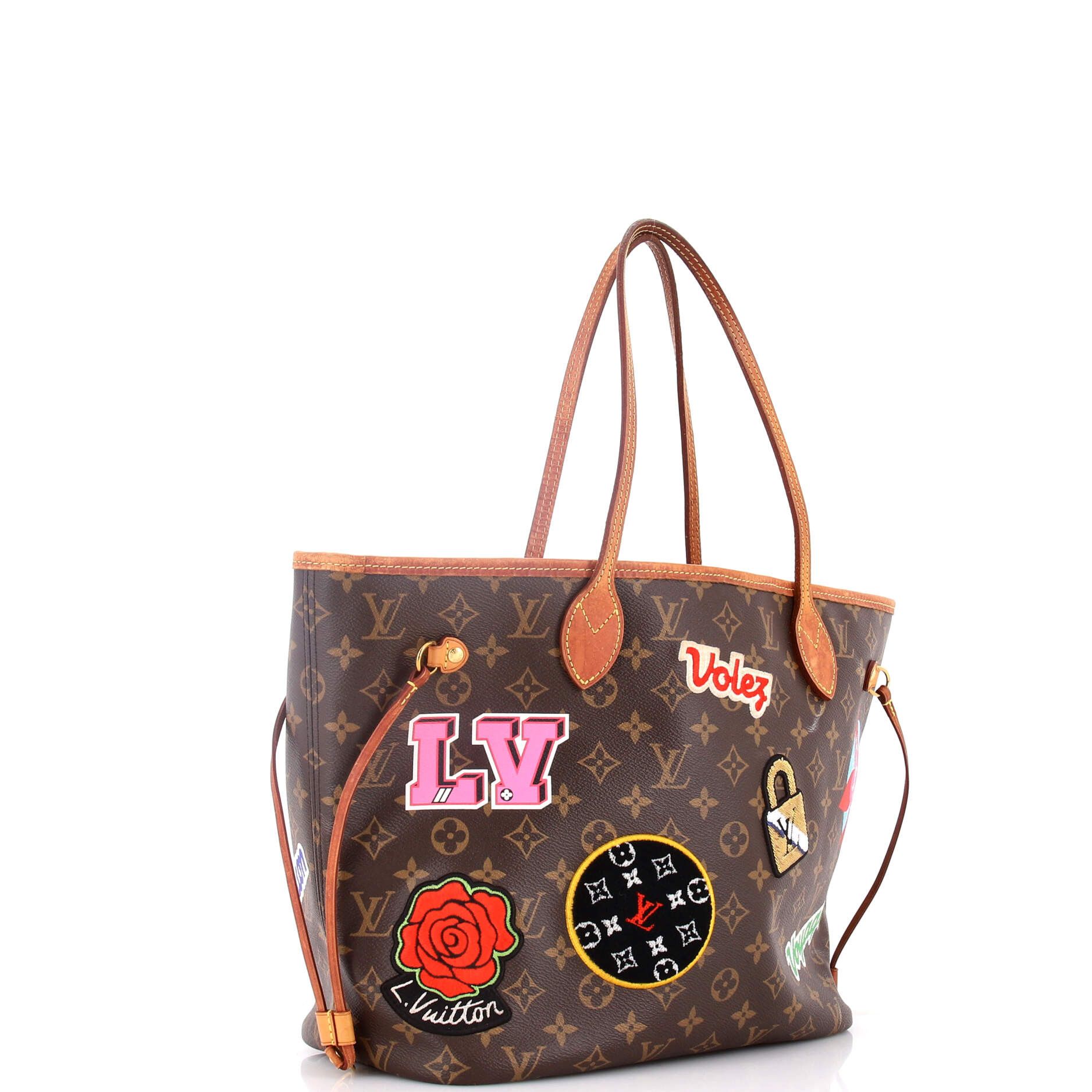 Louis Vuitton Neverfull NM Tote Limited Edition Patches Monogram Canvas MM Size ONE SIZE - 2 Thumbnail
