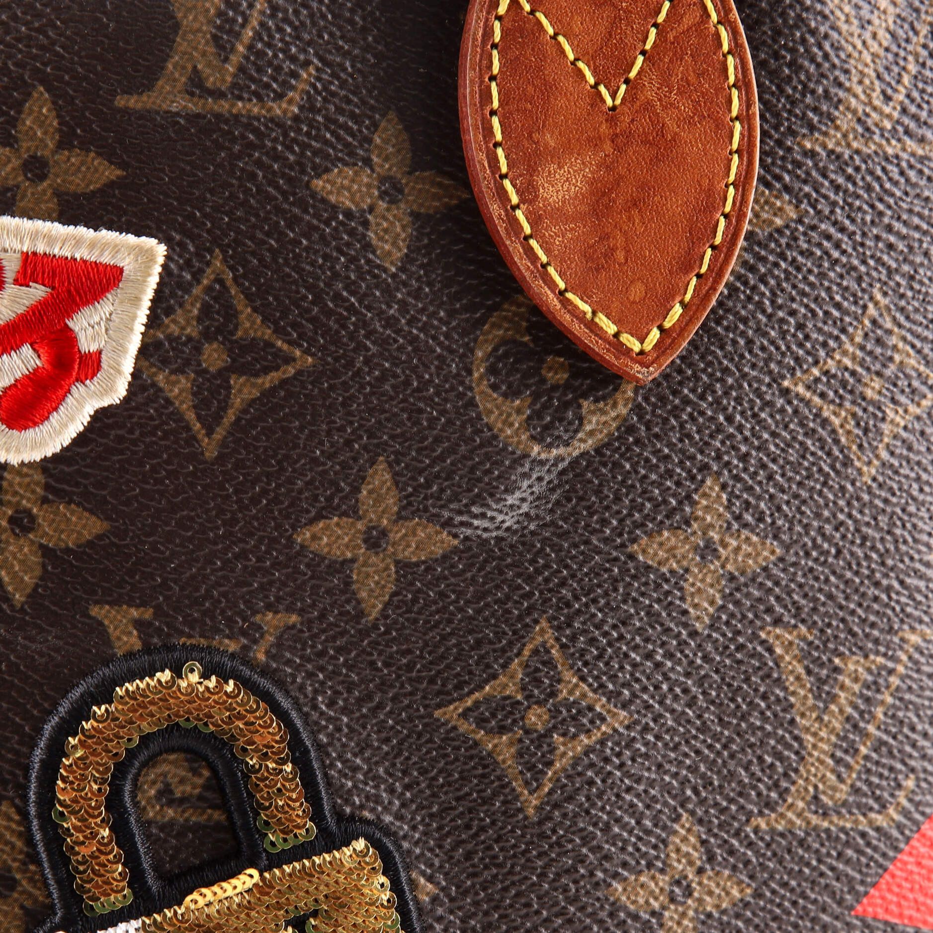 Louis Vuitton Neverfull NM Tote Limited Edition Patches Monogram Canvas MM Size ONE SIZE - 6 Thumbnail