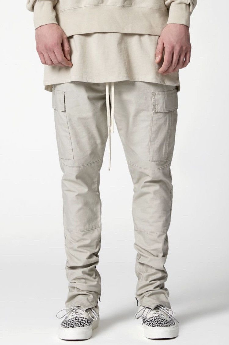 FOG Essentials Drawstring Cargo Pants Khaki Fear Of God