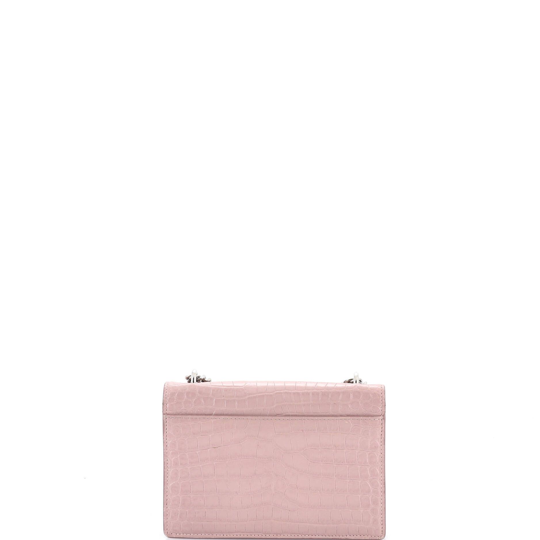 Saint Laurent Paris Sunset Chain Wallet Crocodile Embossed Leather Size ONE SIZE - 2 Thumbnail