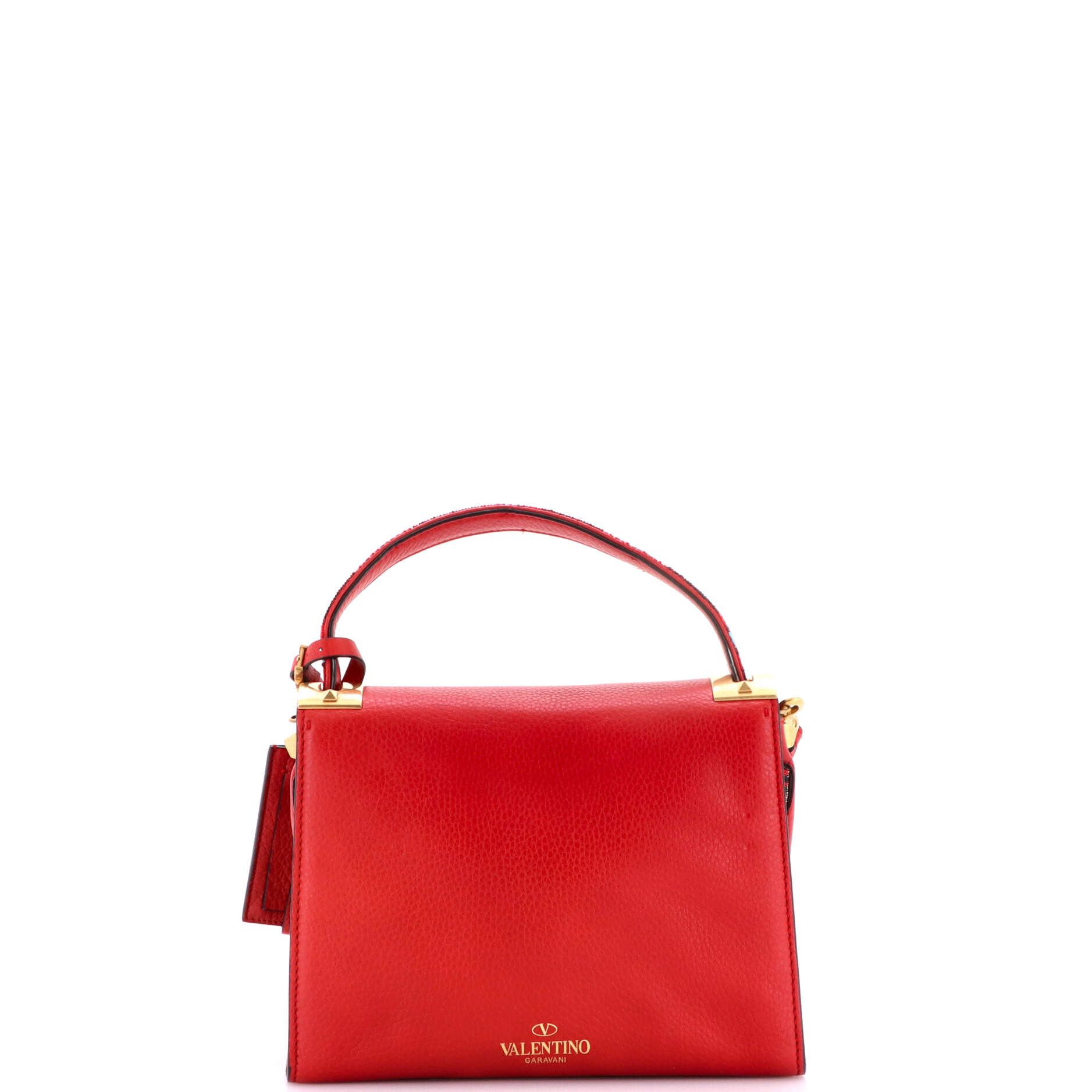 Valentino My Rockstud Satchel Leather with Beaded Detail Small Size ONE SIZE - 2 Thumbnail