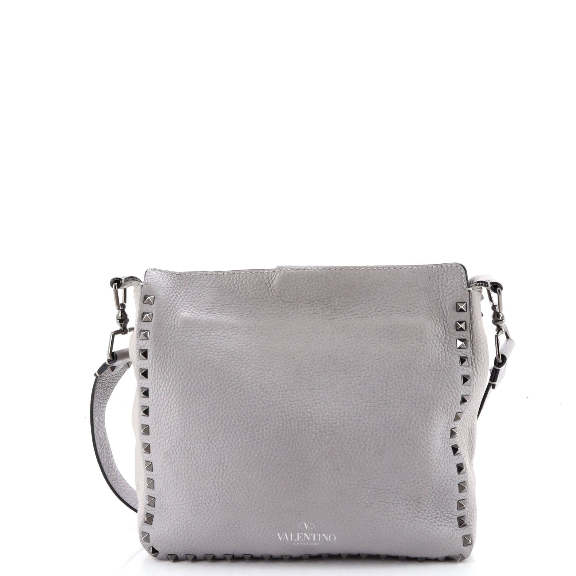 Valentino Rockstud Flip Lock Messenger Bag Leather Small Size ONE SIZE - 2 Thumbnail