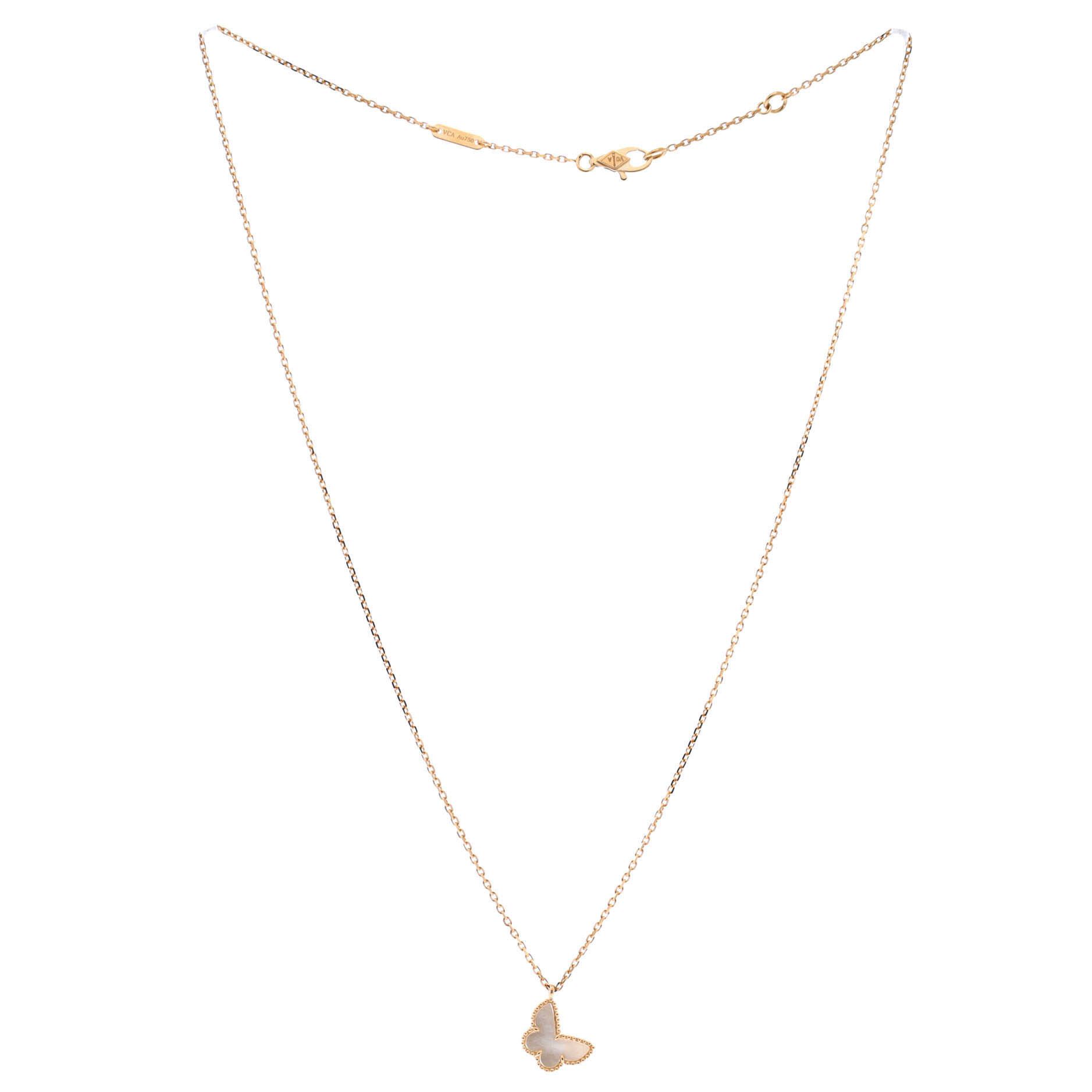 Van Cleef & Arpels Sweet Alhambra Butterfly Pendant Necklace 18K Yellow Gold an Size ONE SIZE - 2 Thumbnail