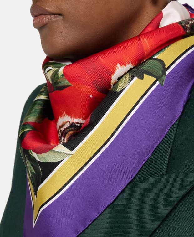 Dolce & Gabbana Silk square scarf Size ONE SIZE - 2 Thumbnail