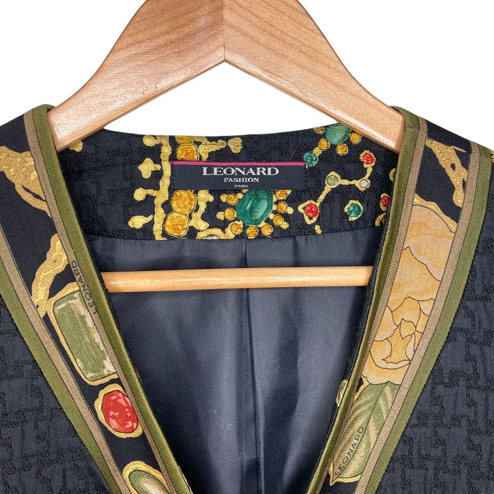 Other Other LEONARD FASHION Flower Jewelry Print Collarless Coat Others Outerwear DUTY FREE for USA Size ONE SIZE - 3 Thumbnail