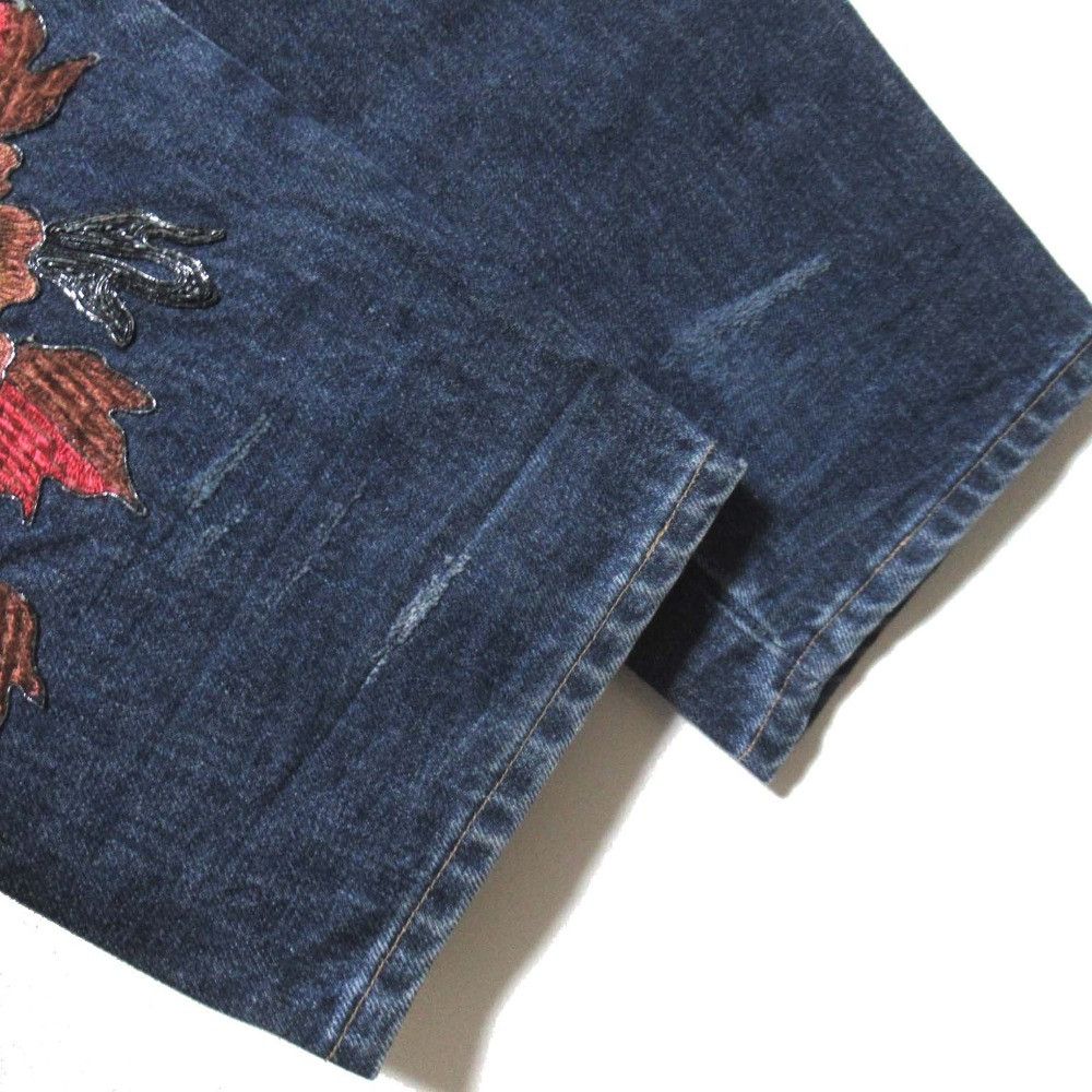 Gucci Gucci Gucci Flower Embroidery Denim Pants Textile Jeans DUTY FREE for USA Size ONE SIZE - 11 Thumbnail