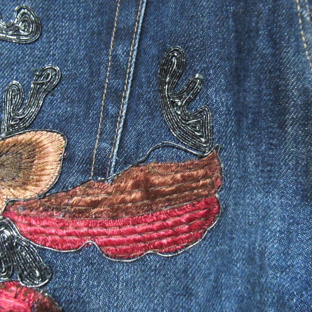 Gucci Gucci Gucci Flower Embroidery Denim Pants Textile Jeans DUTY FREE for USA Size ONE SIZE - 10 Thumbnail