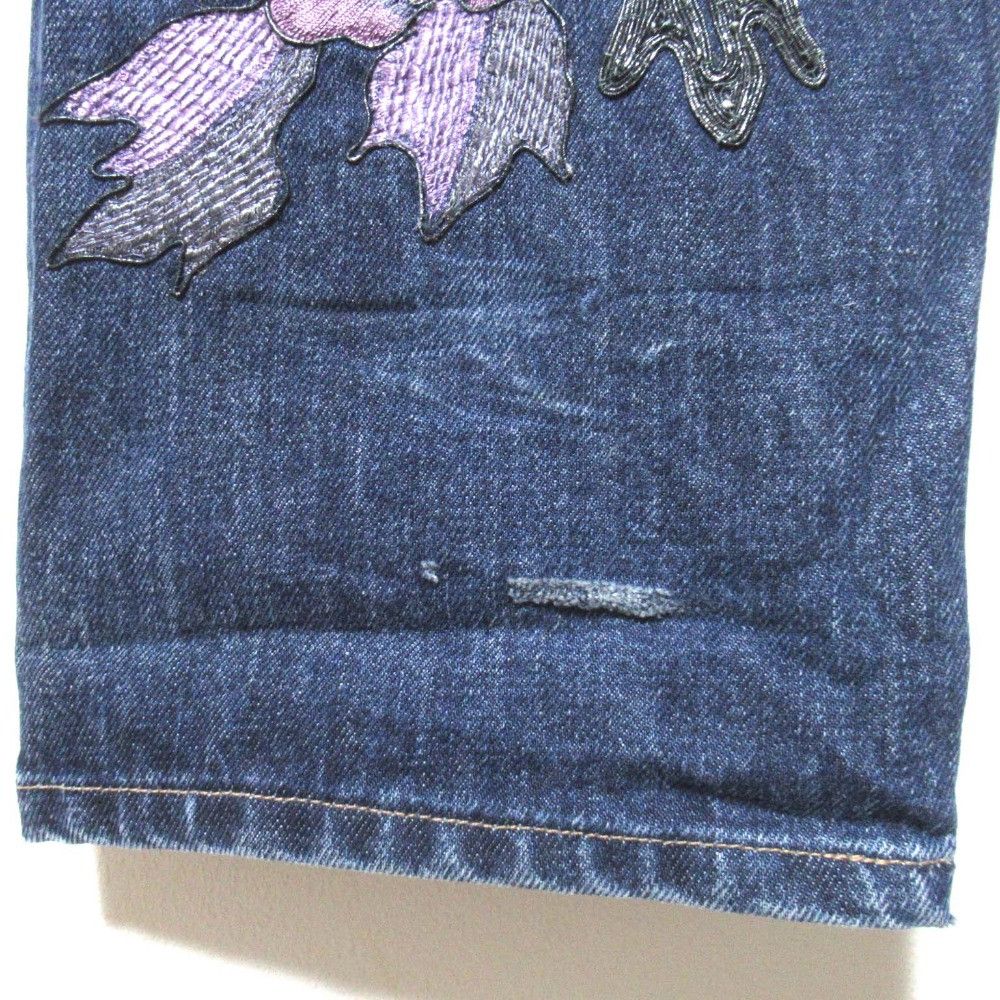 Gucci Gucci Gucci Flower Embroidery Denim Pants Textile Jeans DUTY FREE for USA Size ONE SIZE - 10 Thumbnail