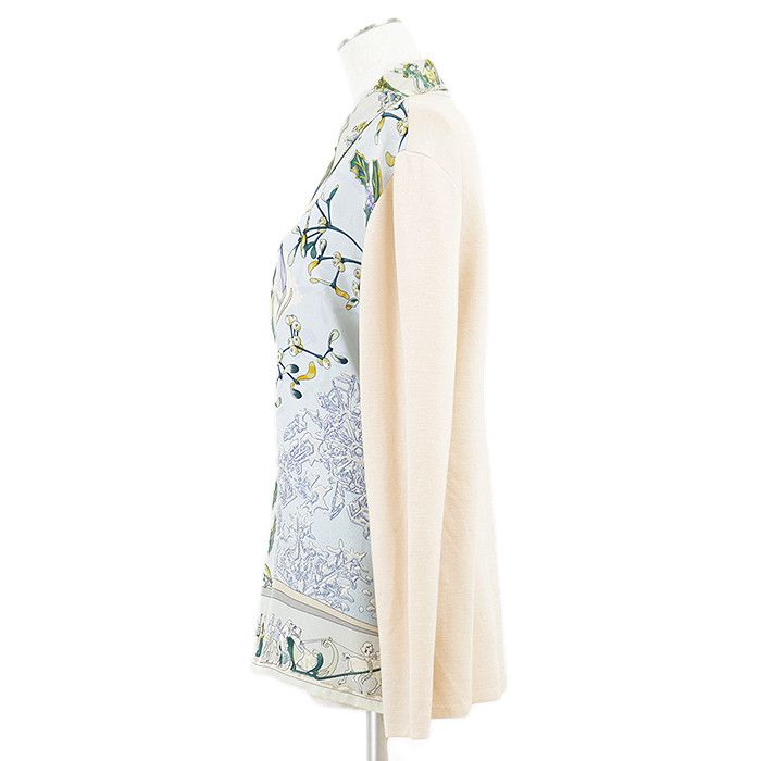 Hermes Hermes Hermes NEIGE D'ANTAN Silk Wool Pullover Textile Tops DUTY FREE for USA Size ONE SIZE - 5 Thumbnail