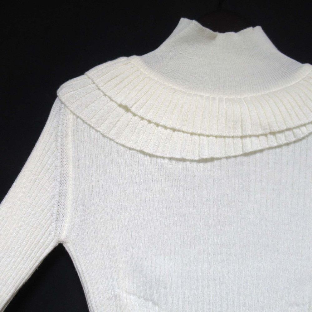 Other Other cygne High Neck Frill Knit Sweater Textile Tops DUTY FREE for USA Size ONE SIZE - 3 Thumbnail