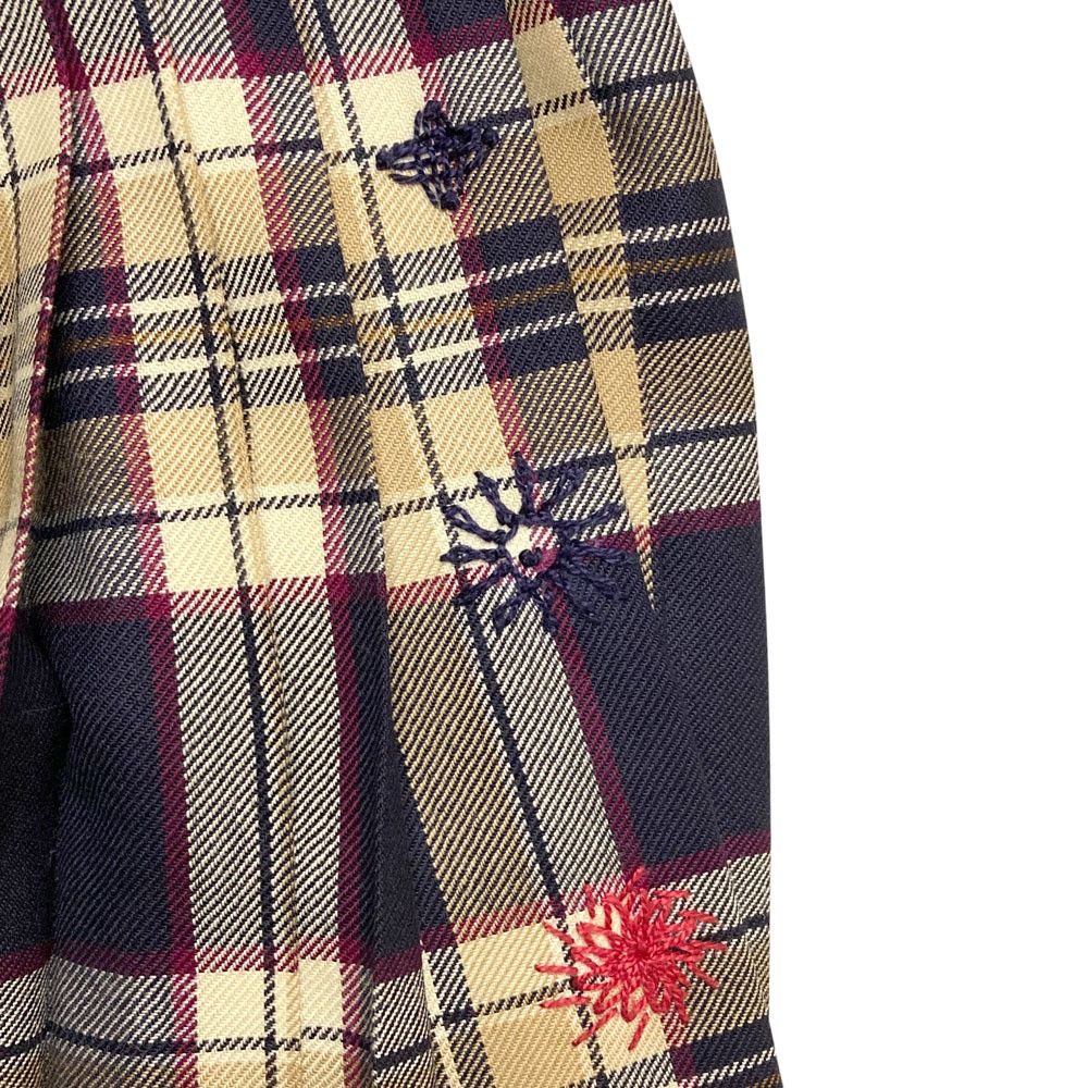 Other Other KEITA MARUYAMA Beads Embroidery Check Pleated Skirt Textile Skirts DUTY FREE for USA Size ONE SIZE - 6 Thumbnail