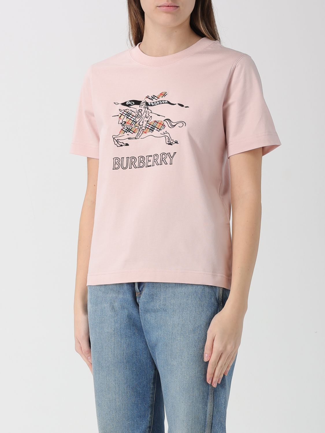 Burberry Burberry T-Shirt Woman Lilac Size S / US 4 / IT 40 - 3 Thumbnail