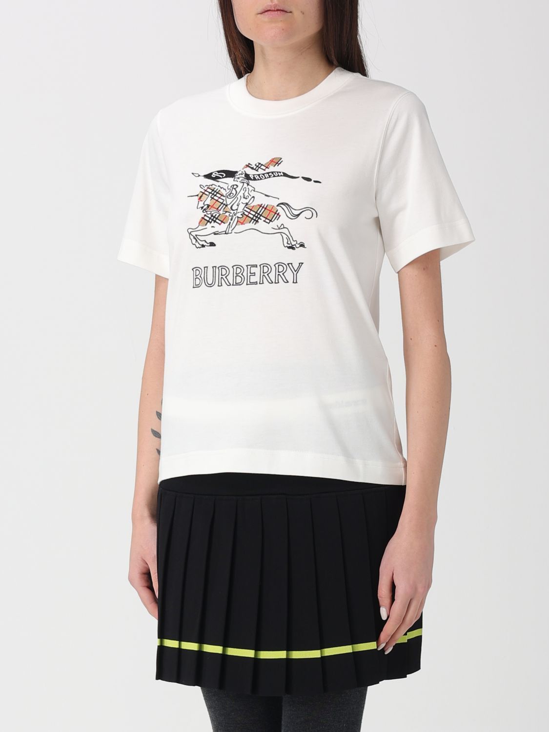 Burberry Burberry T-Shirt Woman White Size S / US 4 / IT 40 - 3 Thumbnail