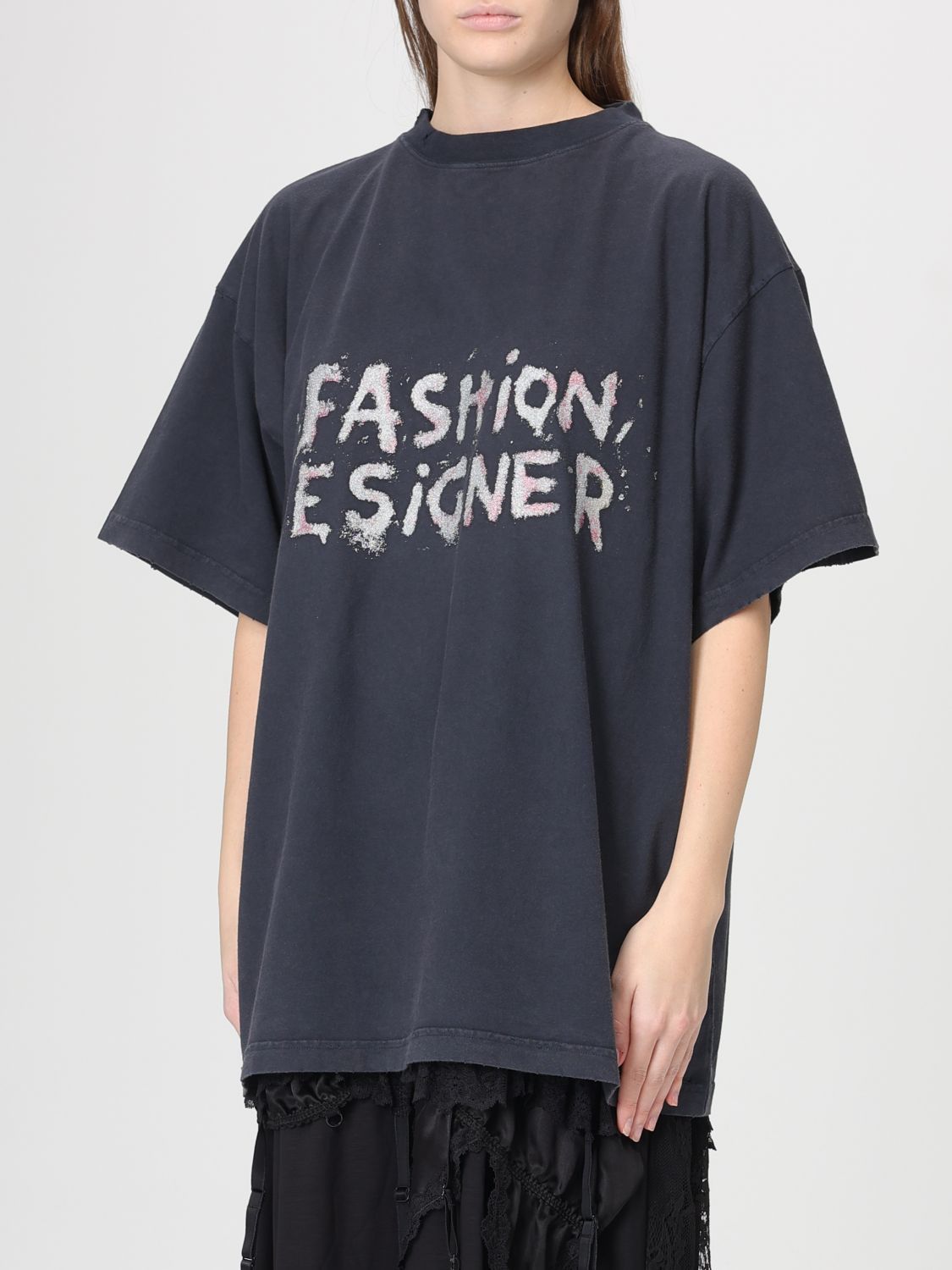Balenciaga Balenciaga T-Shirt Woman Black Size L / US 10 / IT 46 - 4 Thumbnail