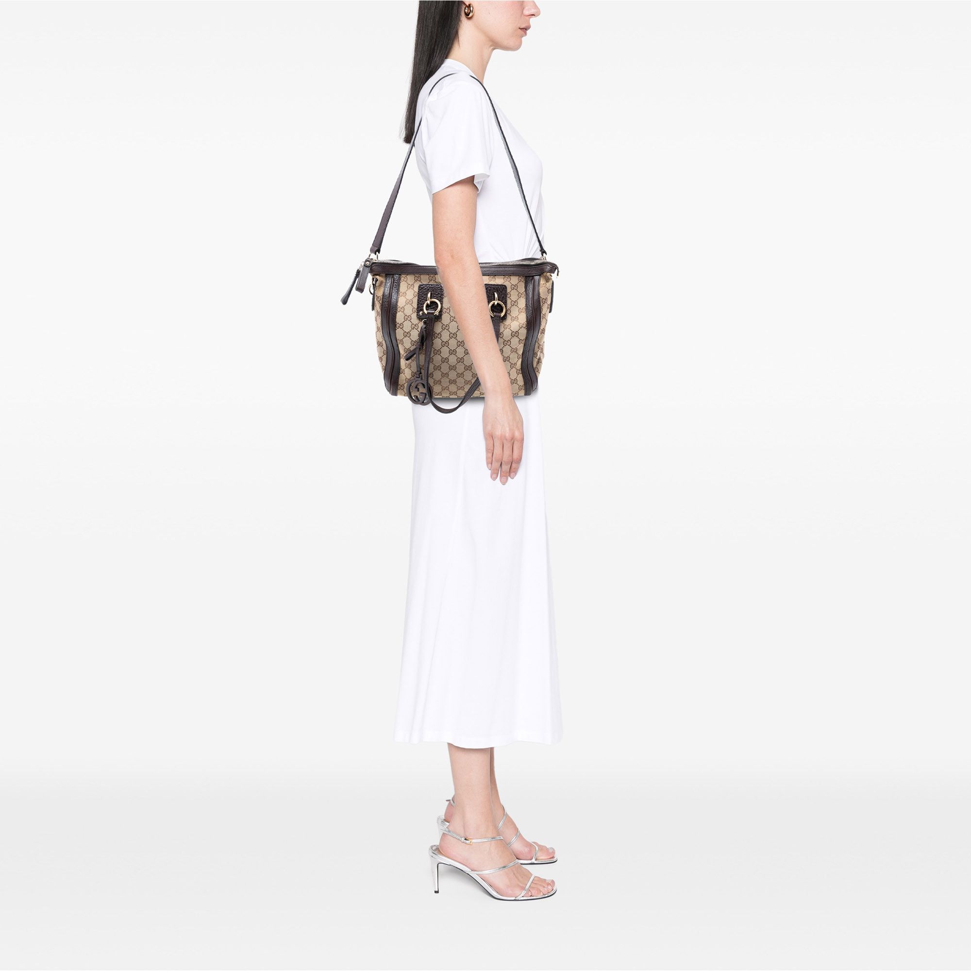 Gucci Gucci Medium GG Canvas Charm Satchel Size ONE SIZE - 7 Thumbnail
