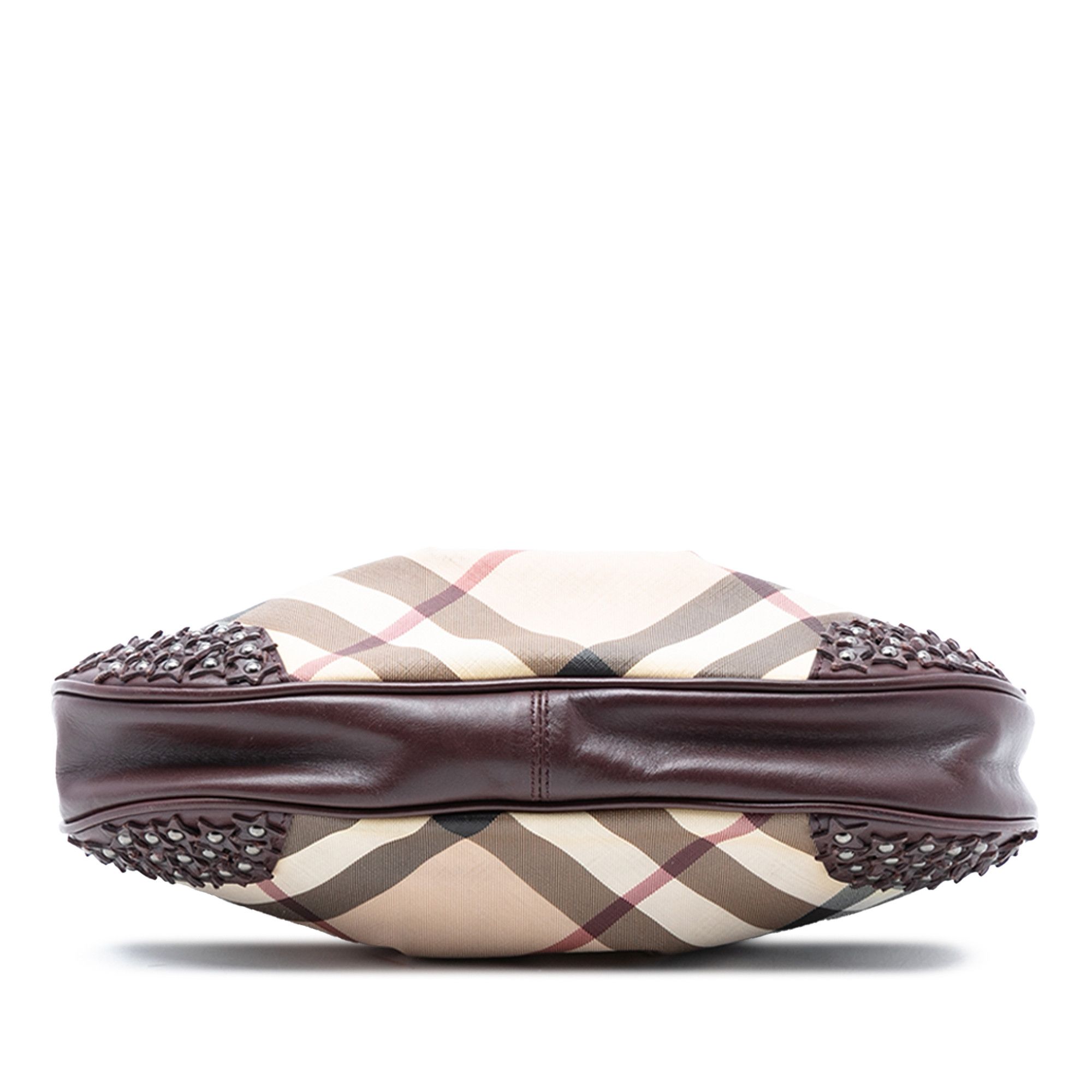 Burberry Burberry Supernova Check Coated Canvas Star Studded Hernville Hobo Size ONE SIZE - 3 Thumbnail