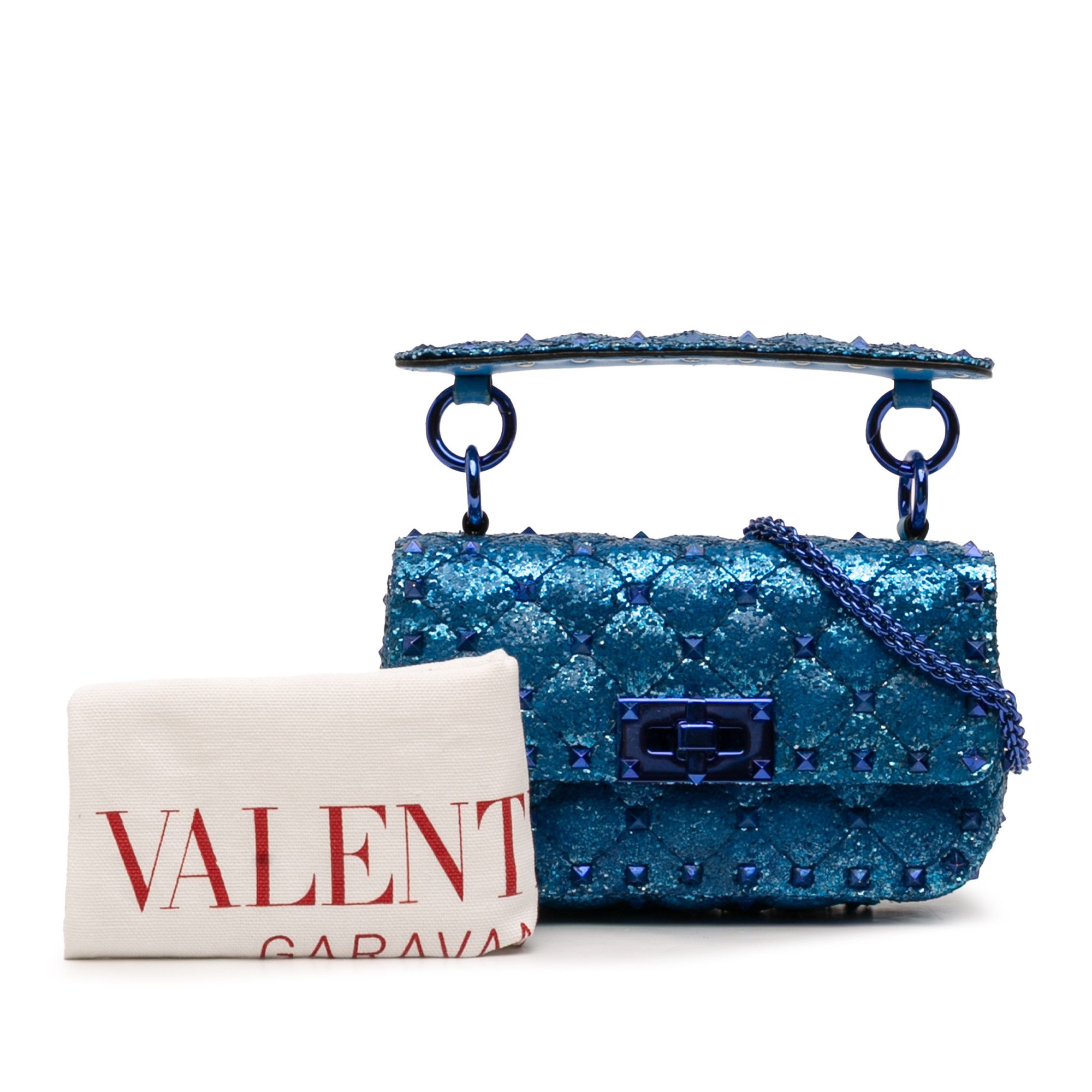 Valentino Valentino Mini Glitter Rockstud Spike Satchel Size ONE SIZE - 12 Thumbnail